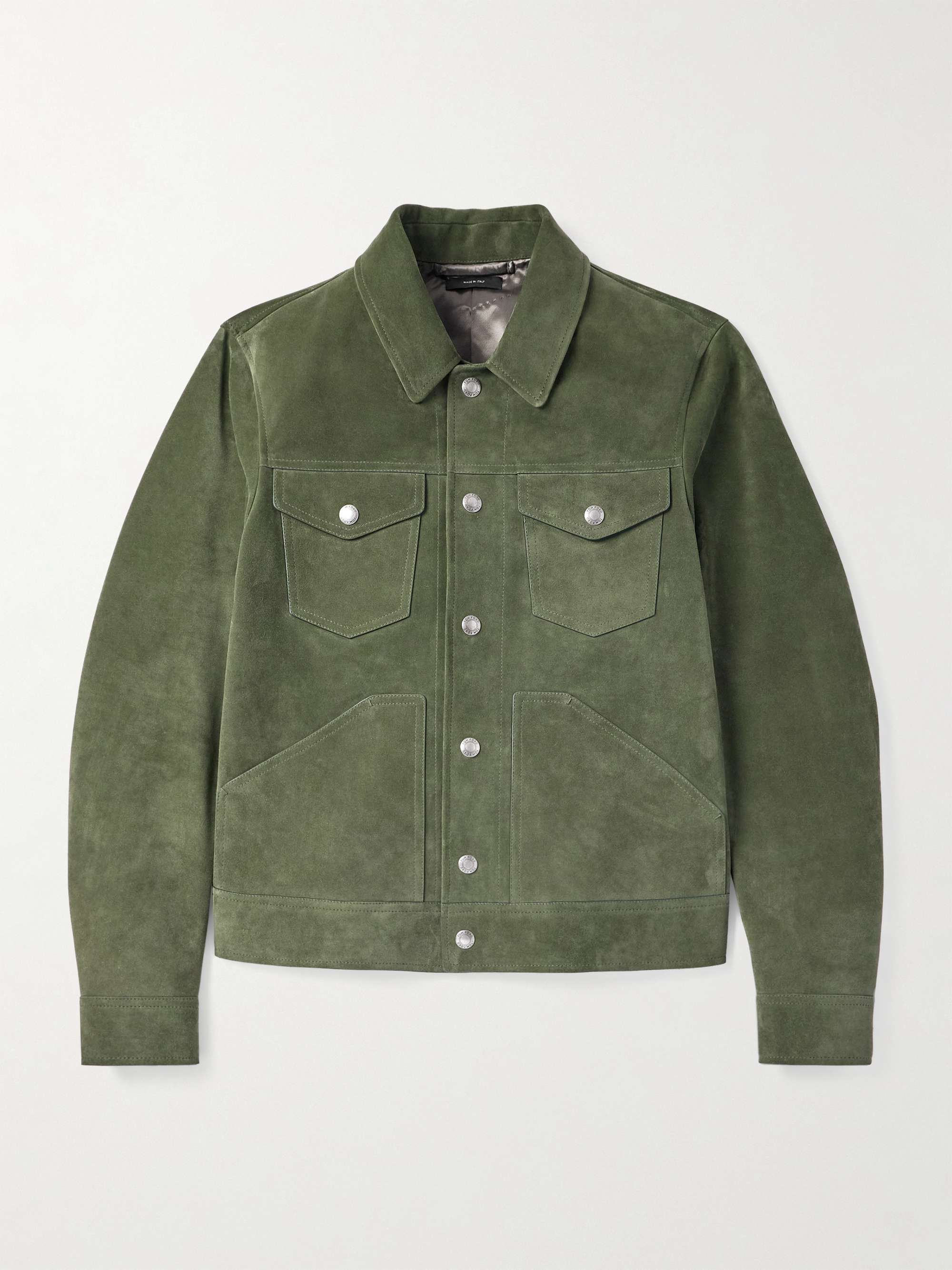 Slim-Fit Suede Jacket view