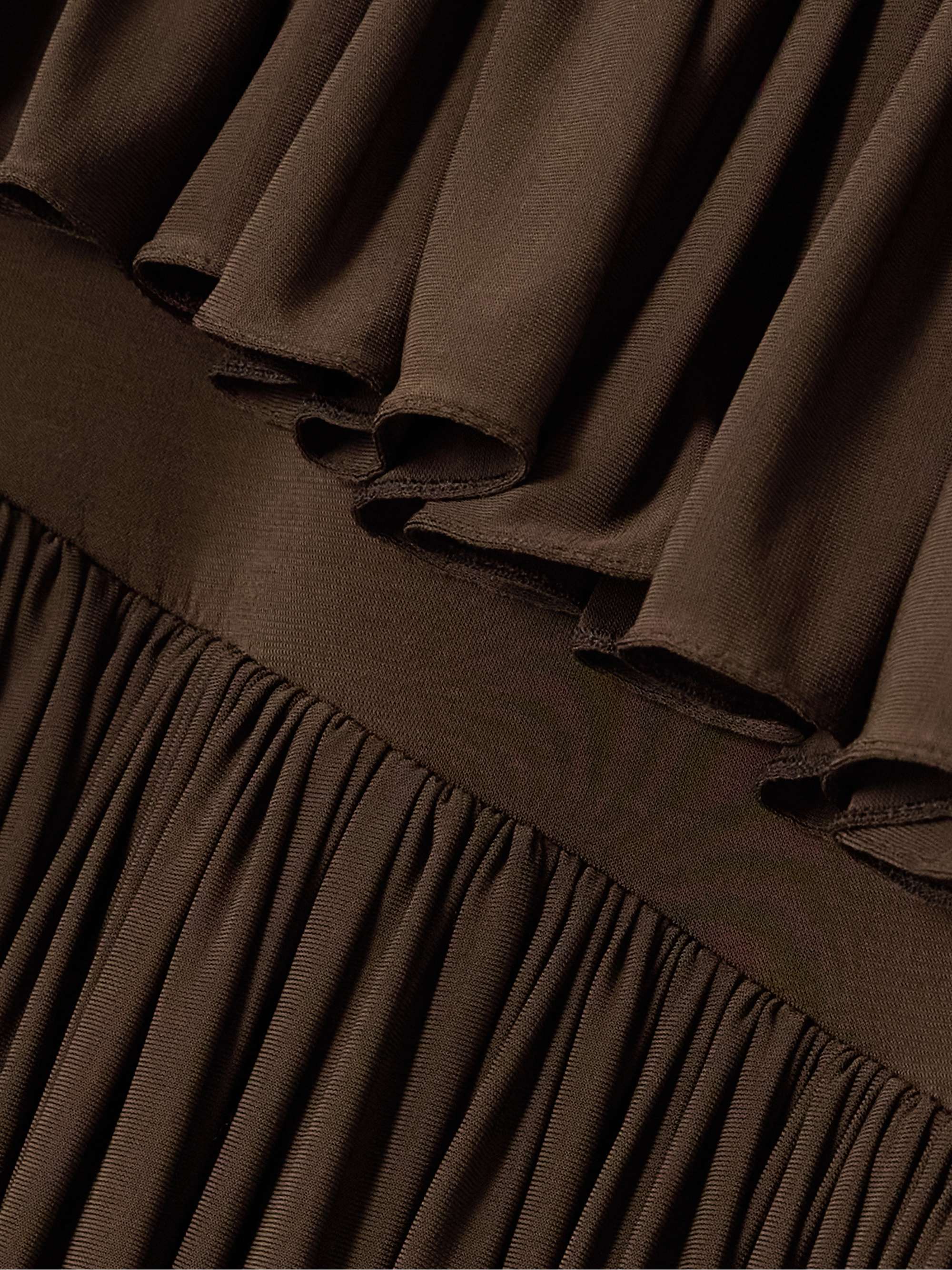 Tiered asymmetric jersey mini skirt view