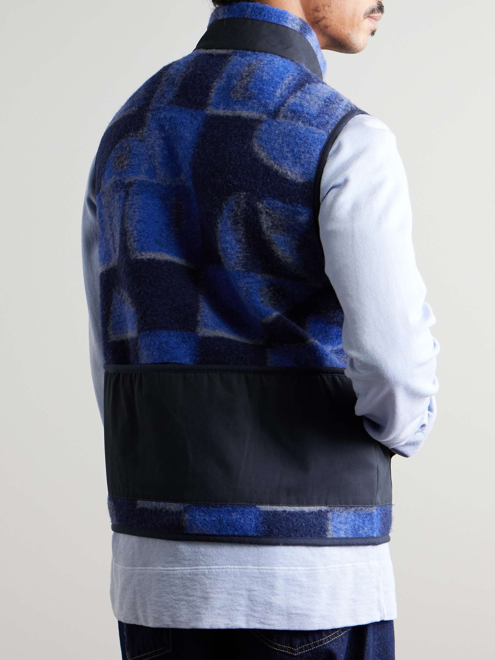 + Kate Gibb Signal Shell-Trimmed Wool-Blend Jacquard Gilet view