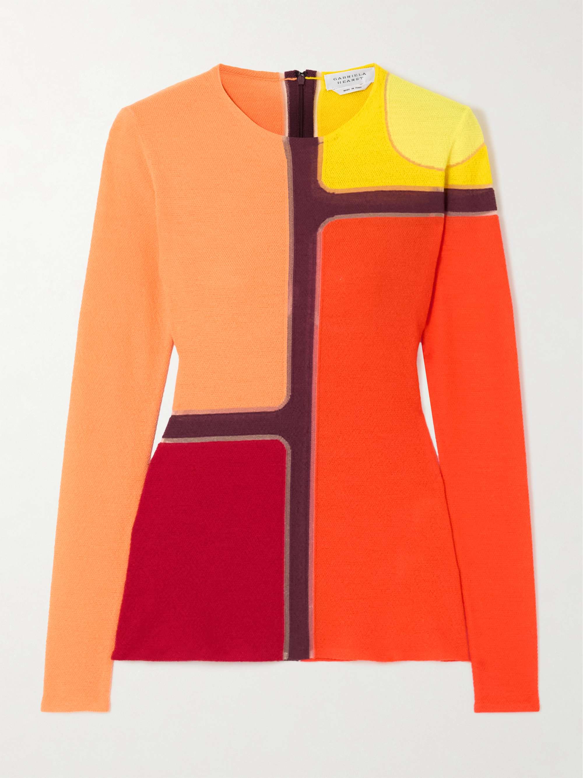 Atreus paneled color-block wool-blend sweater view