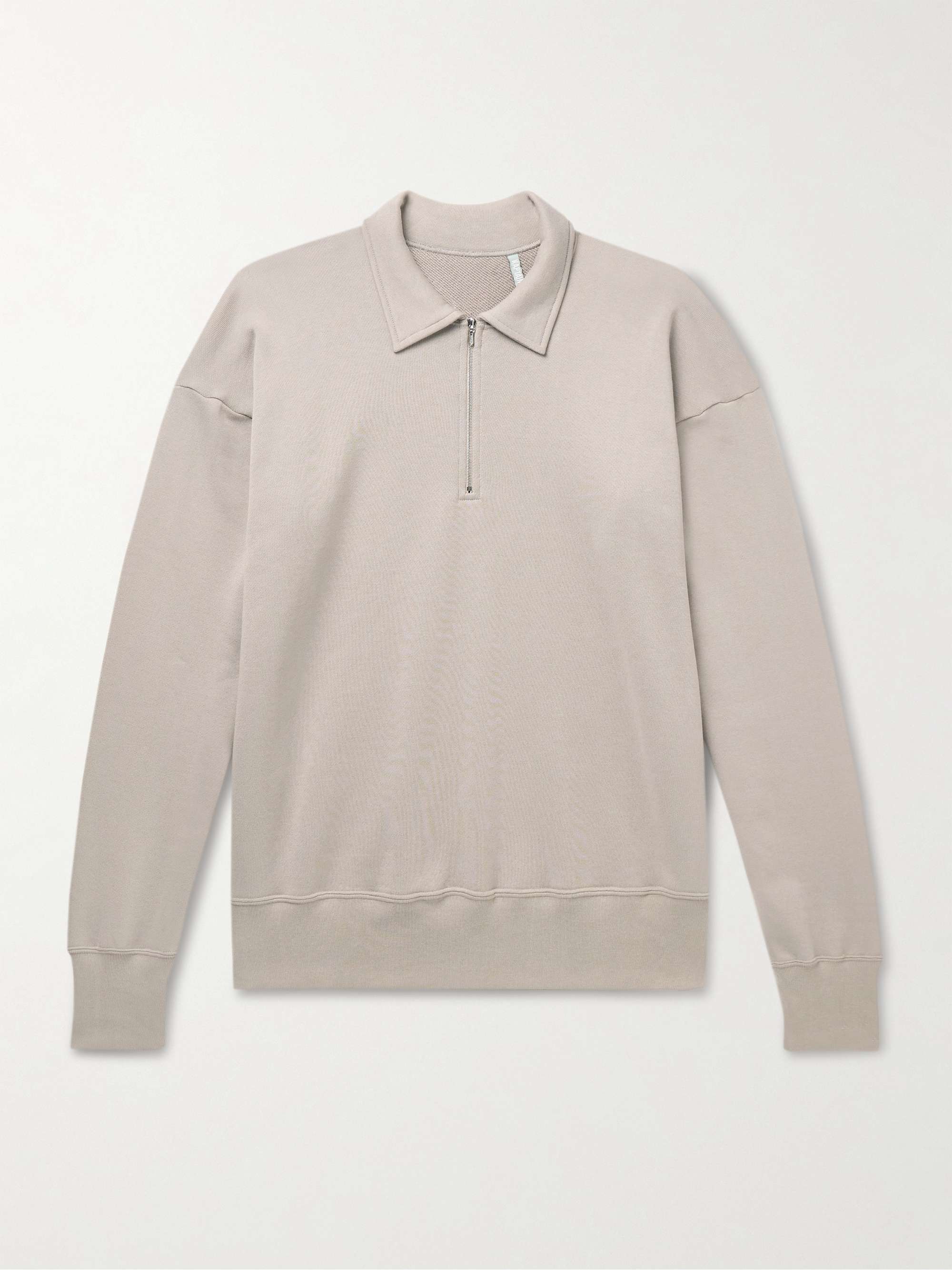 Suvin Cotton-Jersey Half-Zip Sweatshirt view