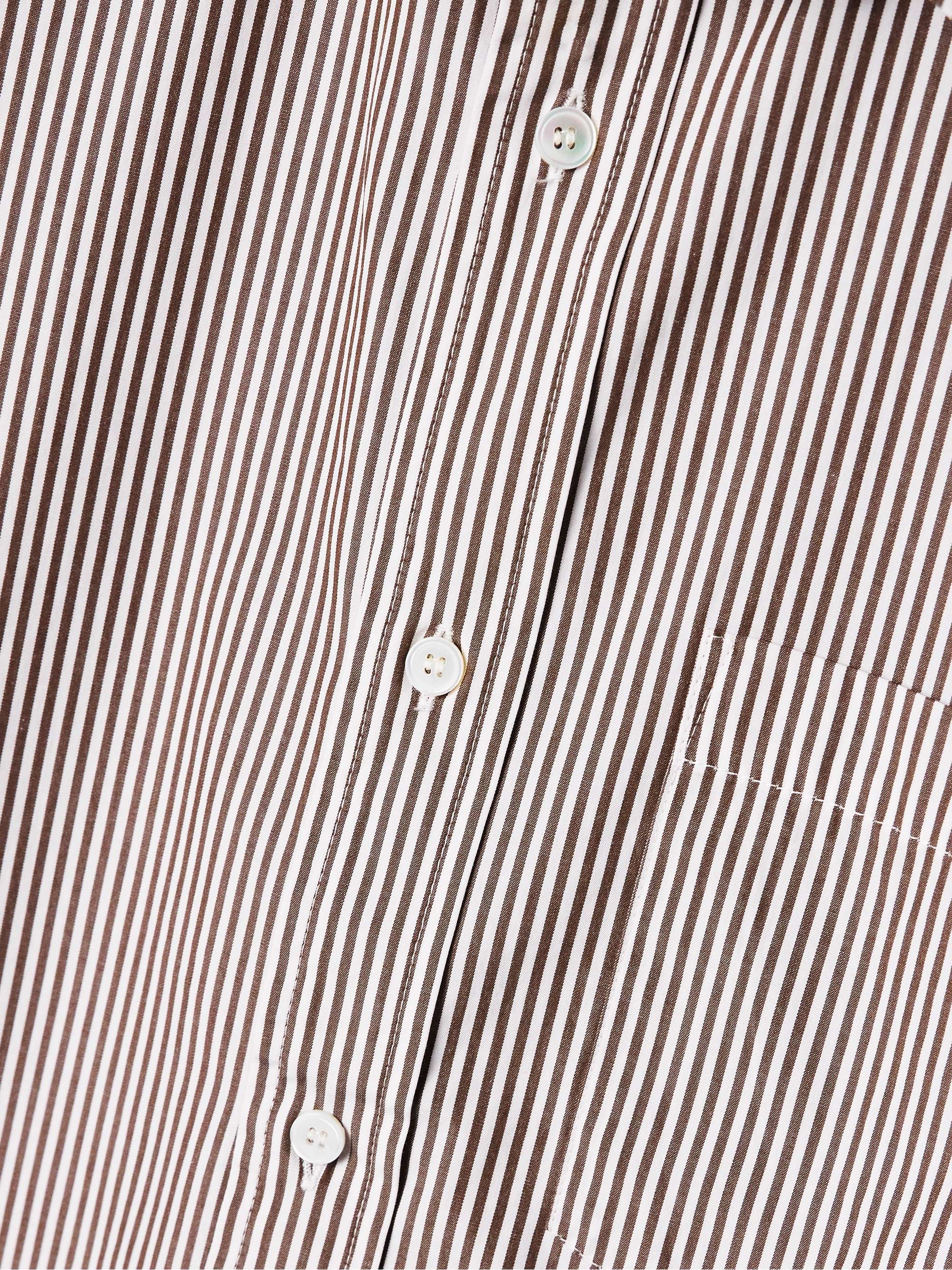 Kayla striped cotton-poplin shirt view