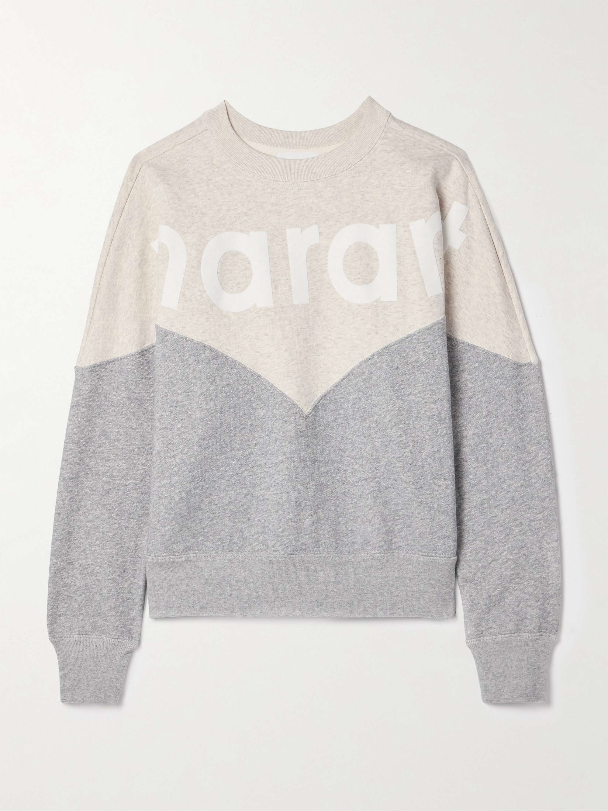 Houston flocked two-tone cotton-blend jersey sweatshirt view