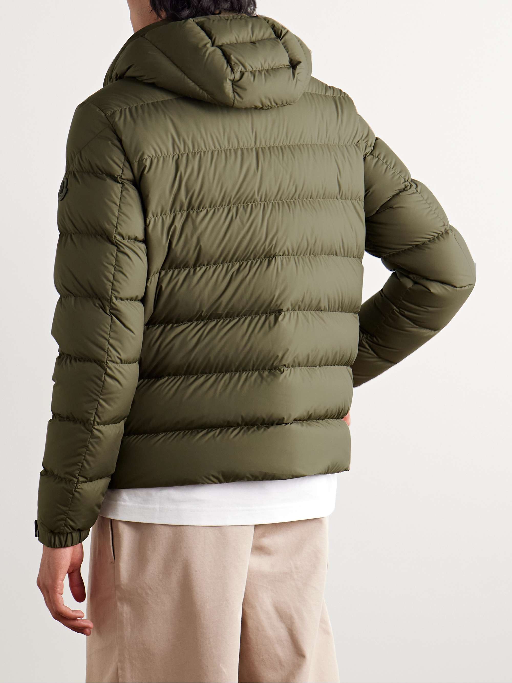 Tuffes Slim-Fit Suede-Trimmed Quilted Shell Down Hooded Jacket view