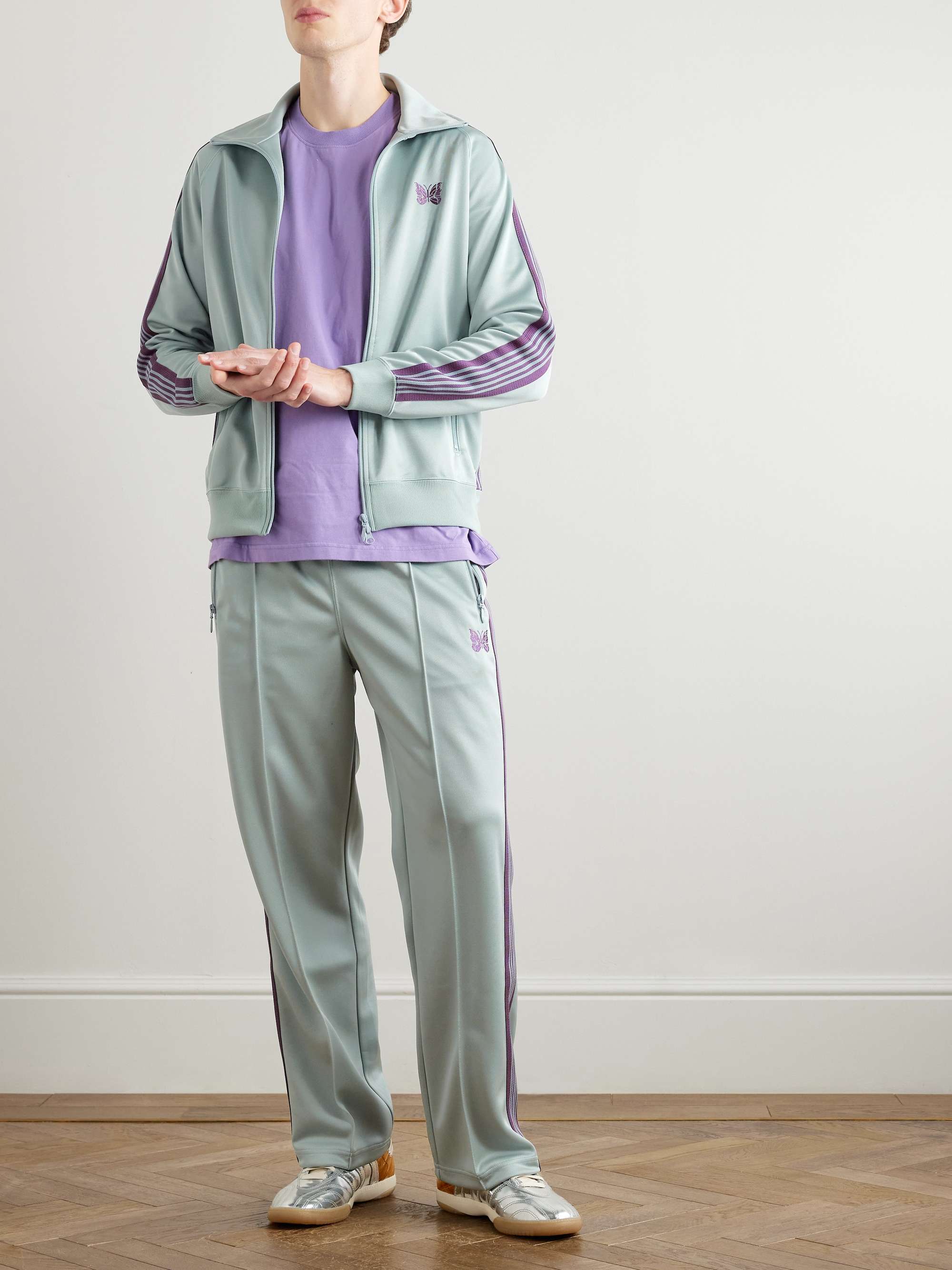 Webbing-Trimmed Logo-Embroidered Tech-Jersey Track Jacket view