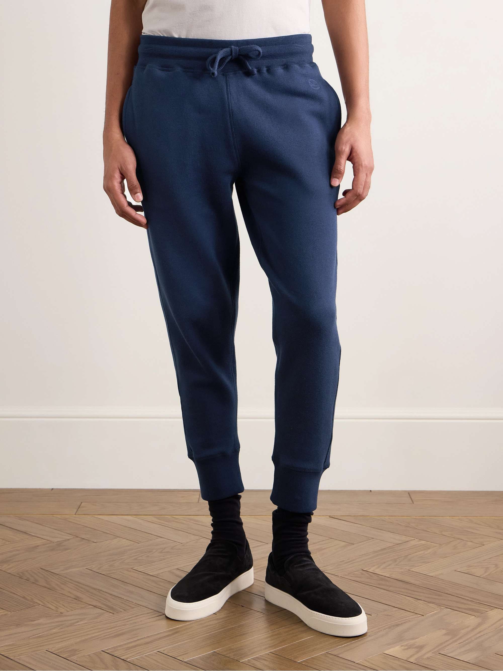 Tapered Cotton and Cashmere-Blend Jersey Sweatpants view