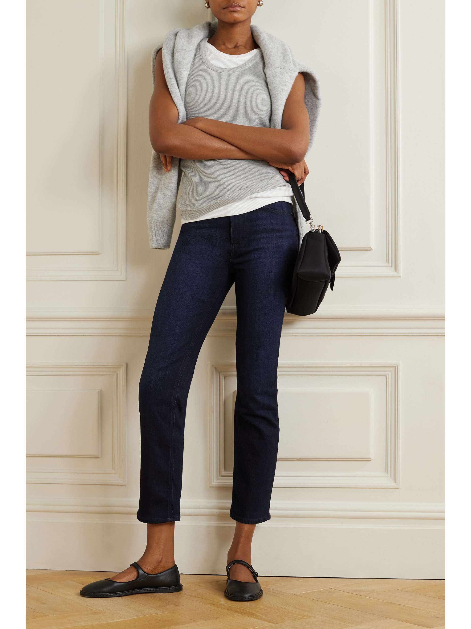 Cindy cropped high-rise flared jeans view