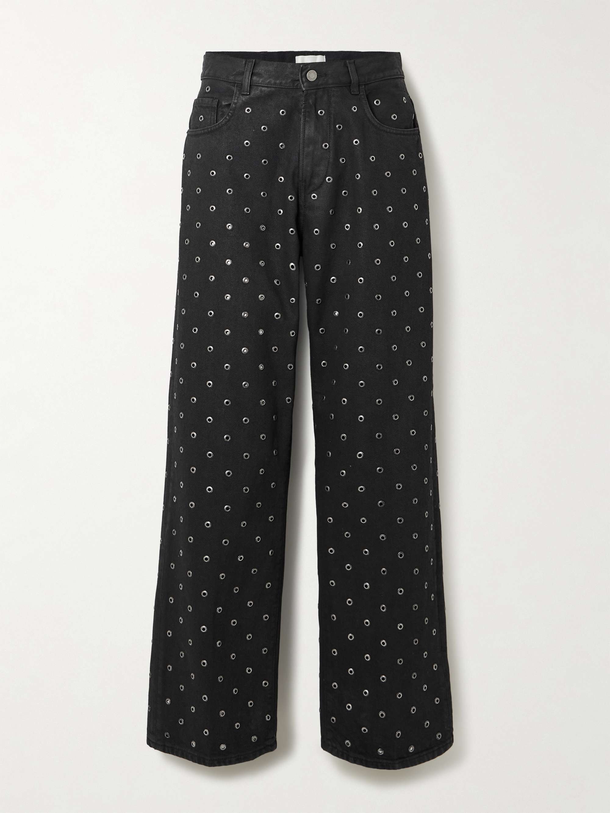 Bonnie embellished high-rise straight-leg jeans view