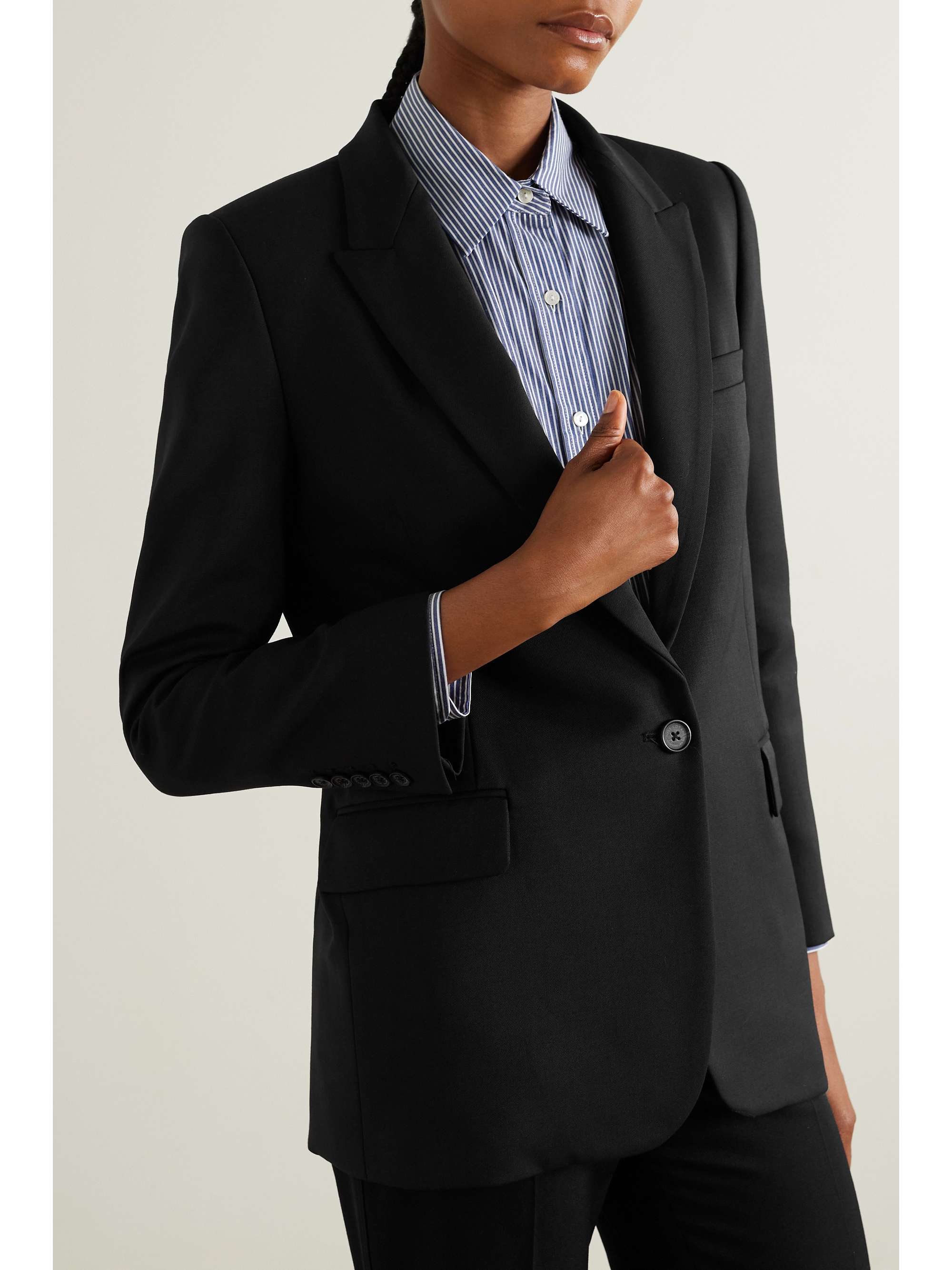 Diane stretch-wool twill blazer view