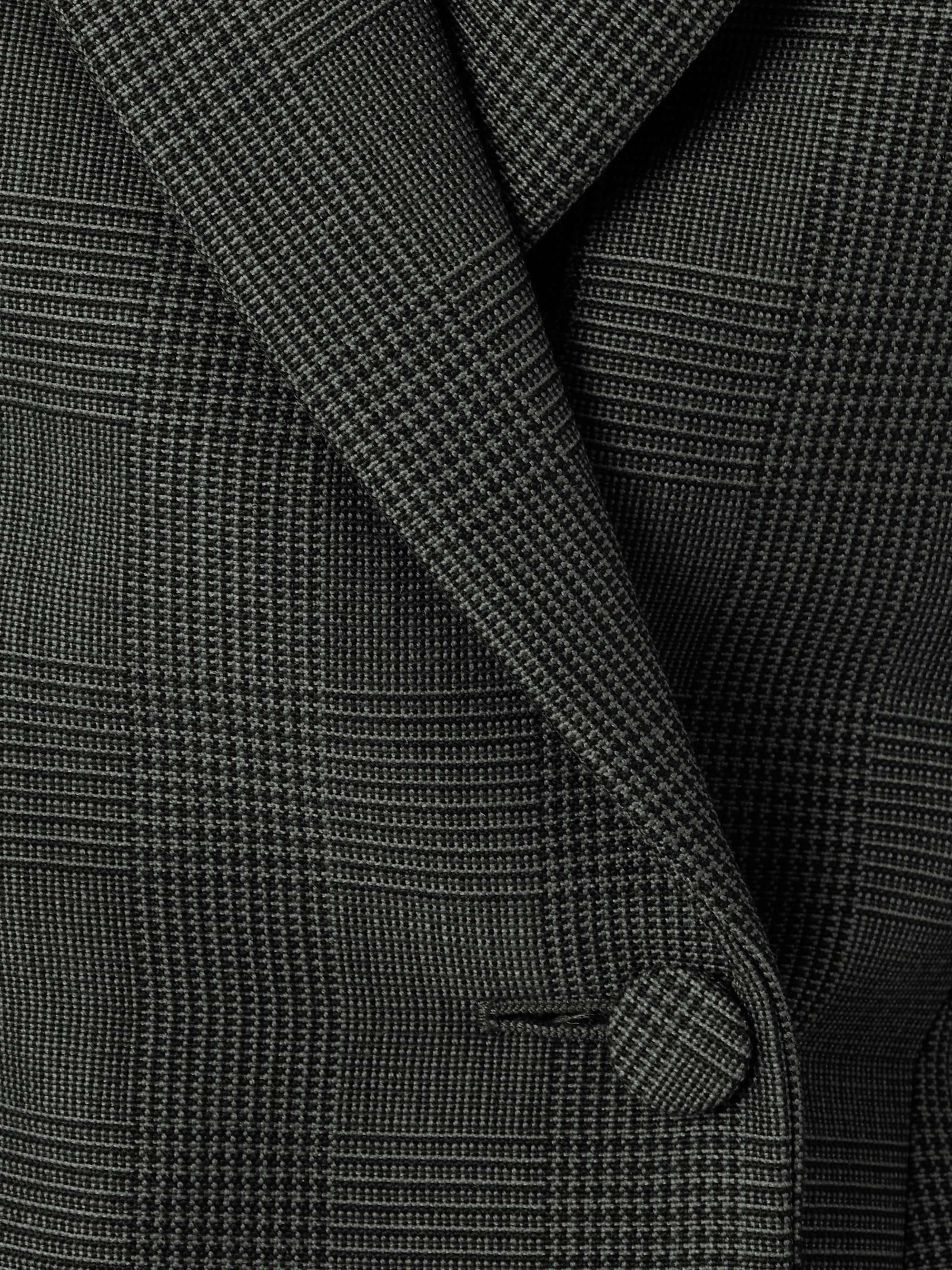 Double-breasted wool and mohair-blend blazer view
