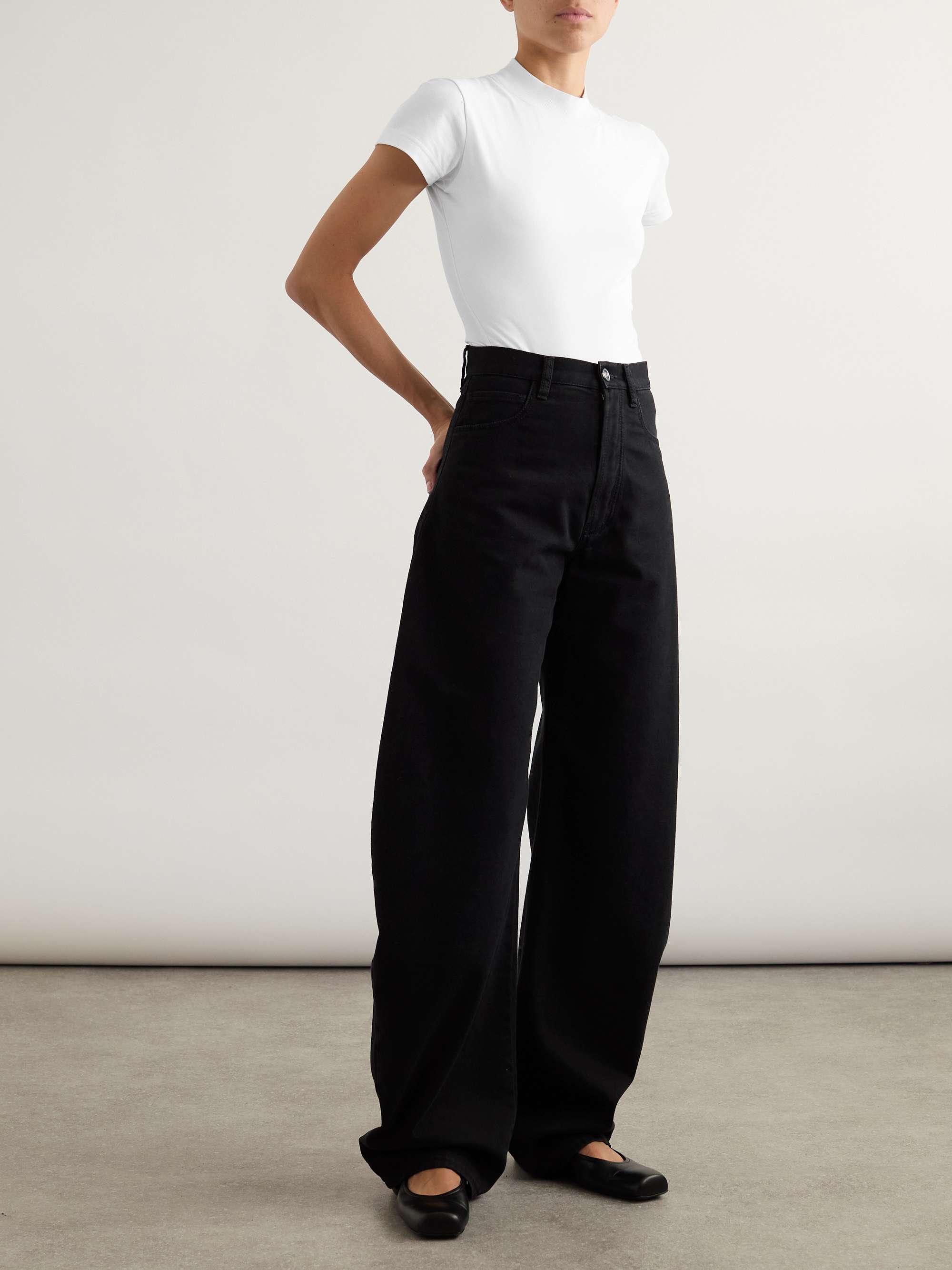 Embroidered stretch-cotton jersey bodysuit view