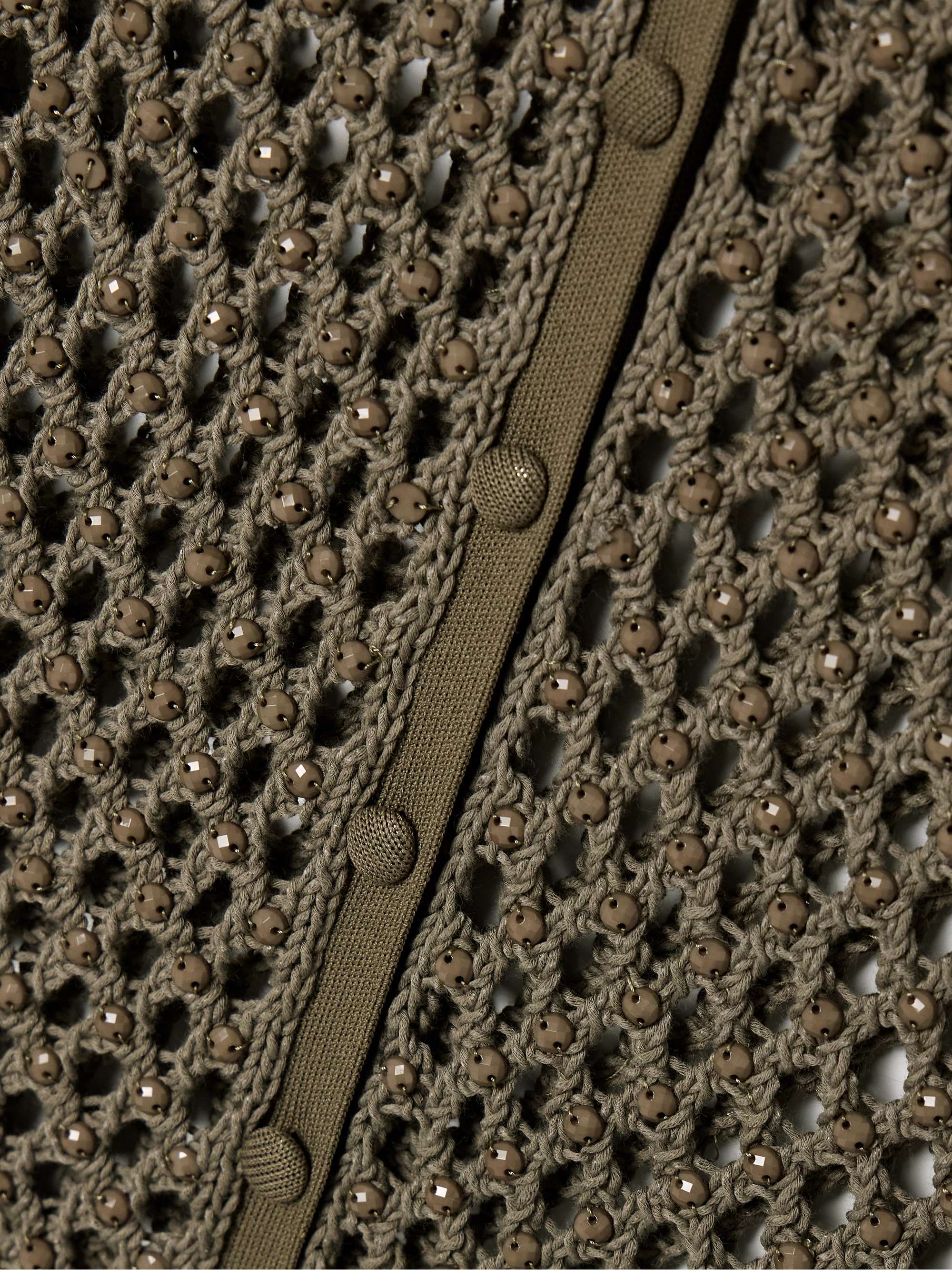 Zora bead-embellished crocheted cotton-blend cardigan view