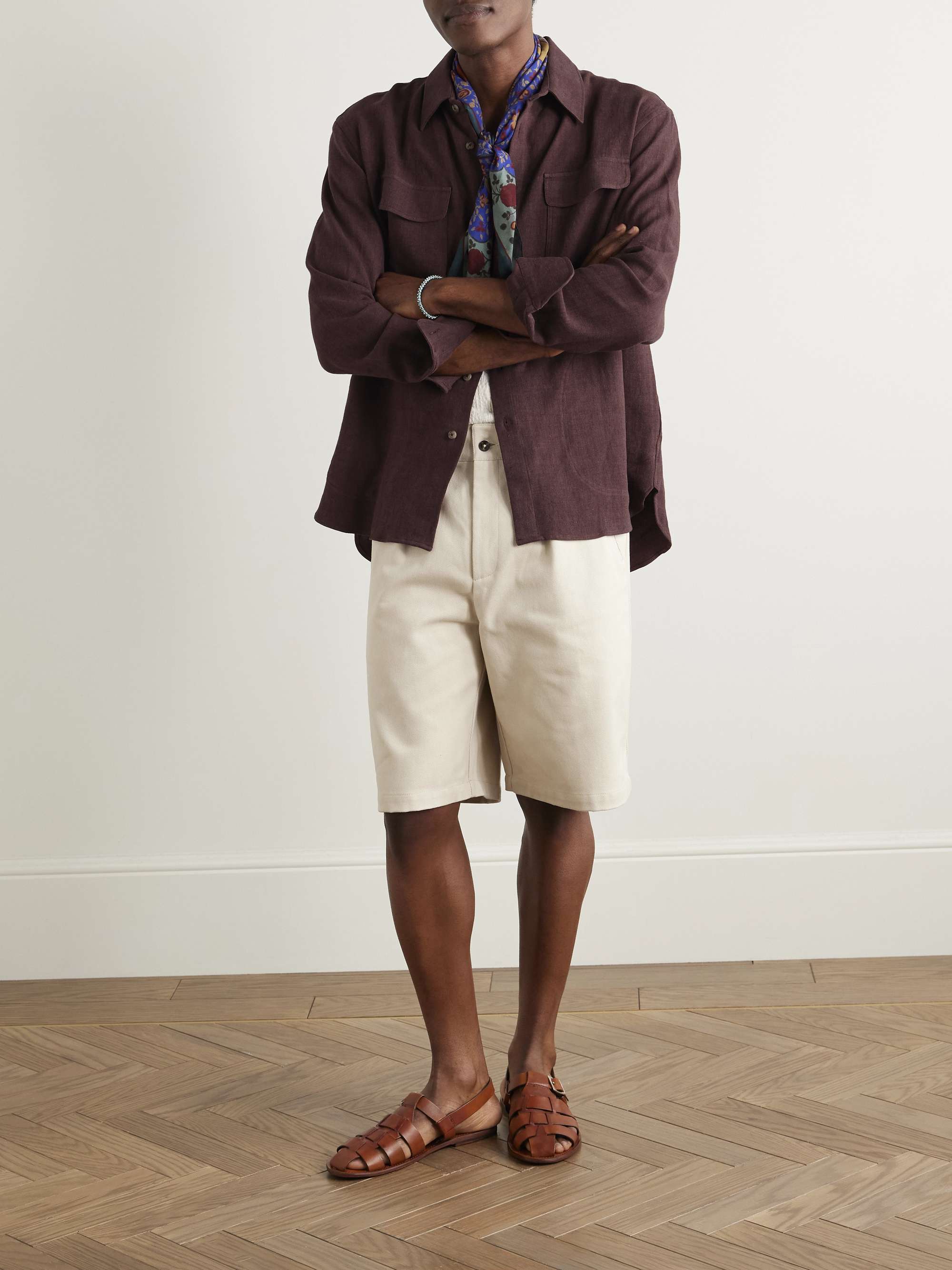 Linen and Wool-Blend Overshirt view