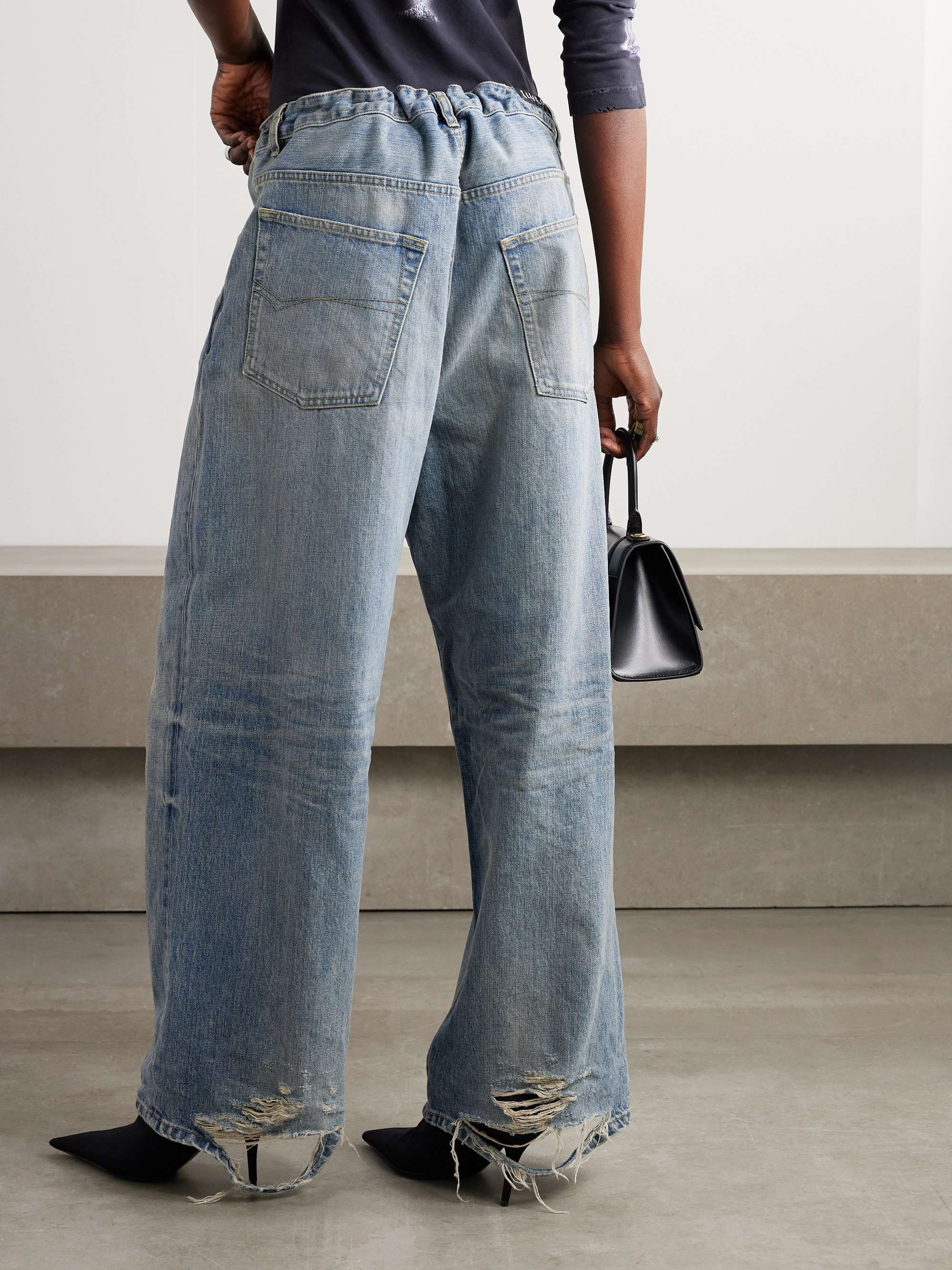 Distressed jeans view