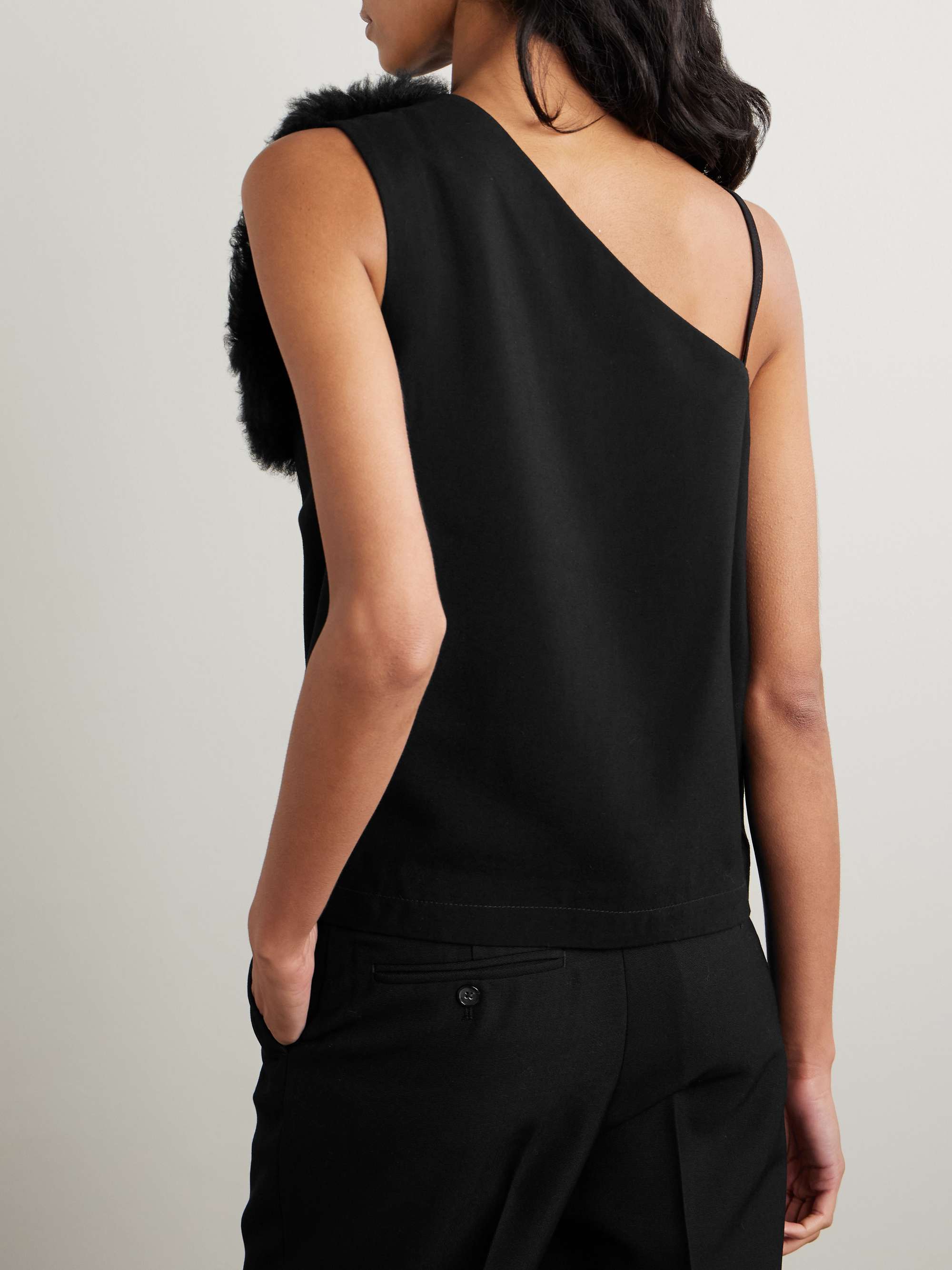 Jersey and shearling top view