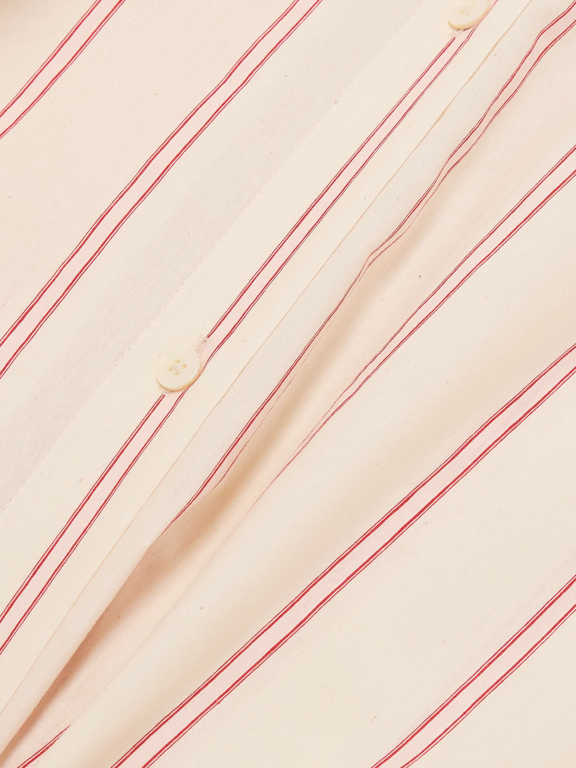 Striped cotton and silk-blend shirt view