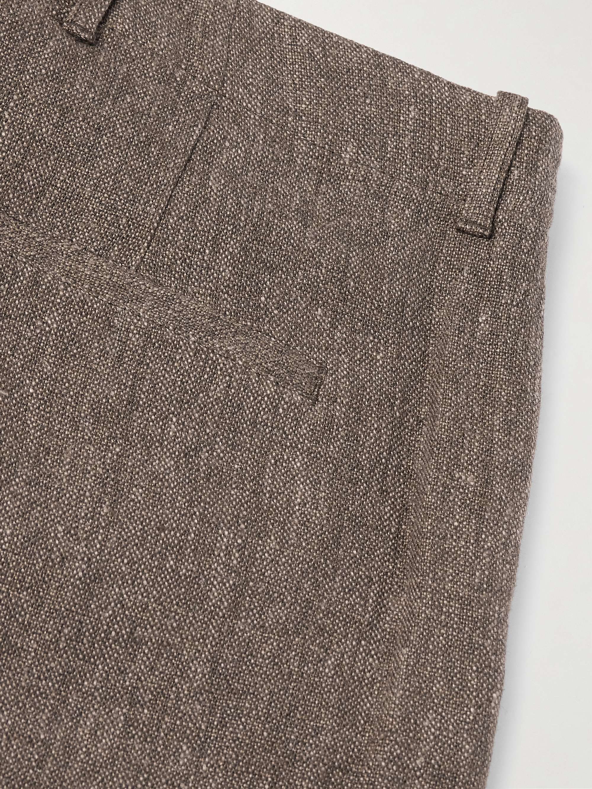 Borrowed Straight-Leg Linen and Cotton-Blend Trousers view