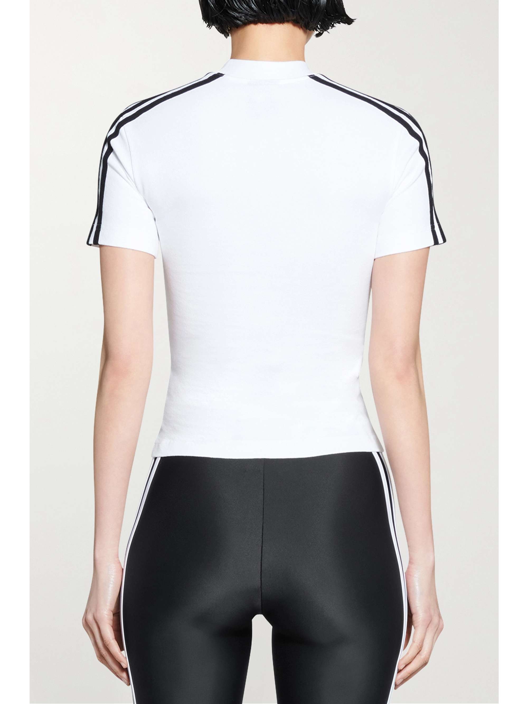 + adidas striped printed stretch-cotton jersey T-shirt view