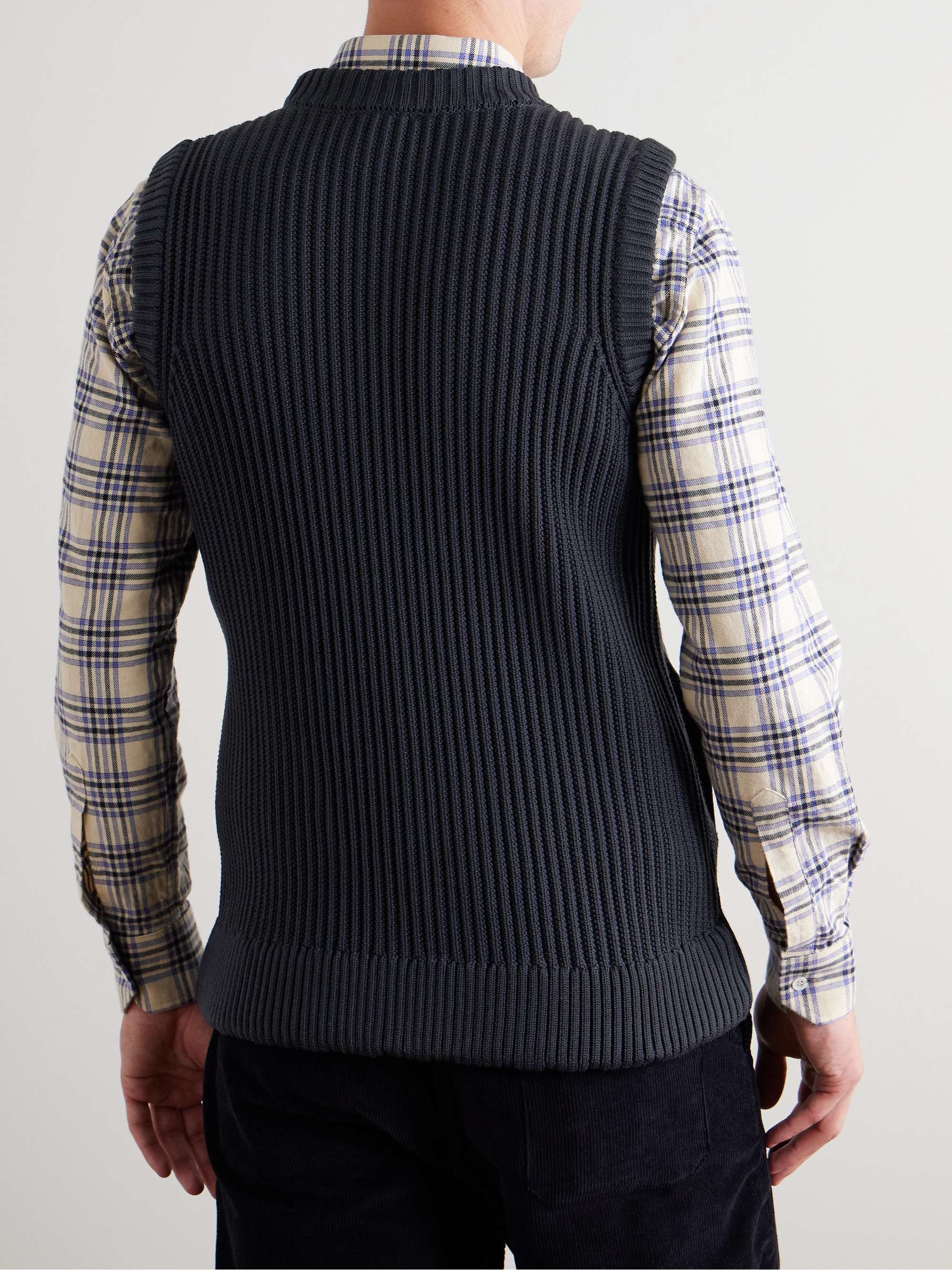 Ratio III Ribbed Virgin Wool Sweater Vest view