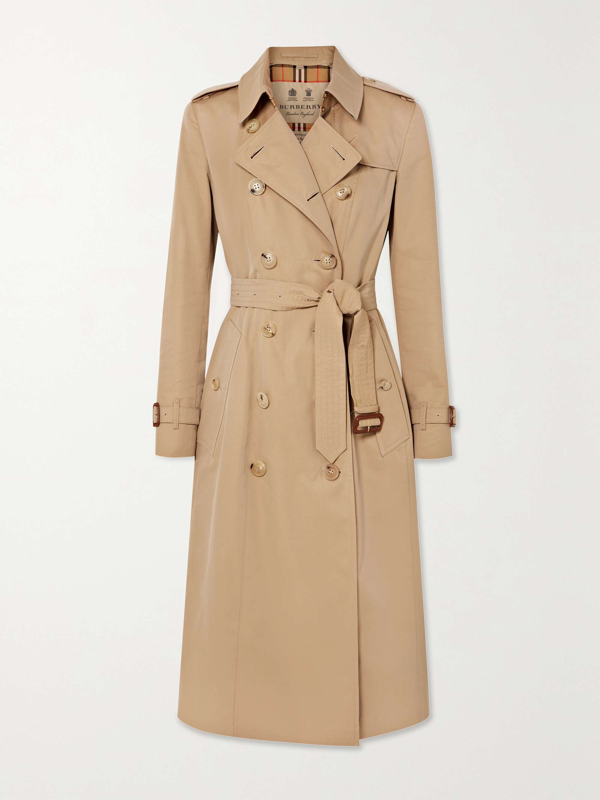 Chelsea Long organic cotton-gabardine trench coat view