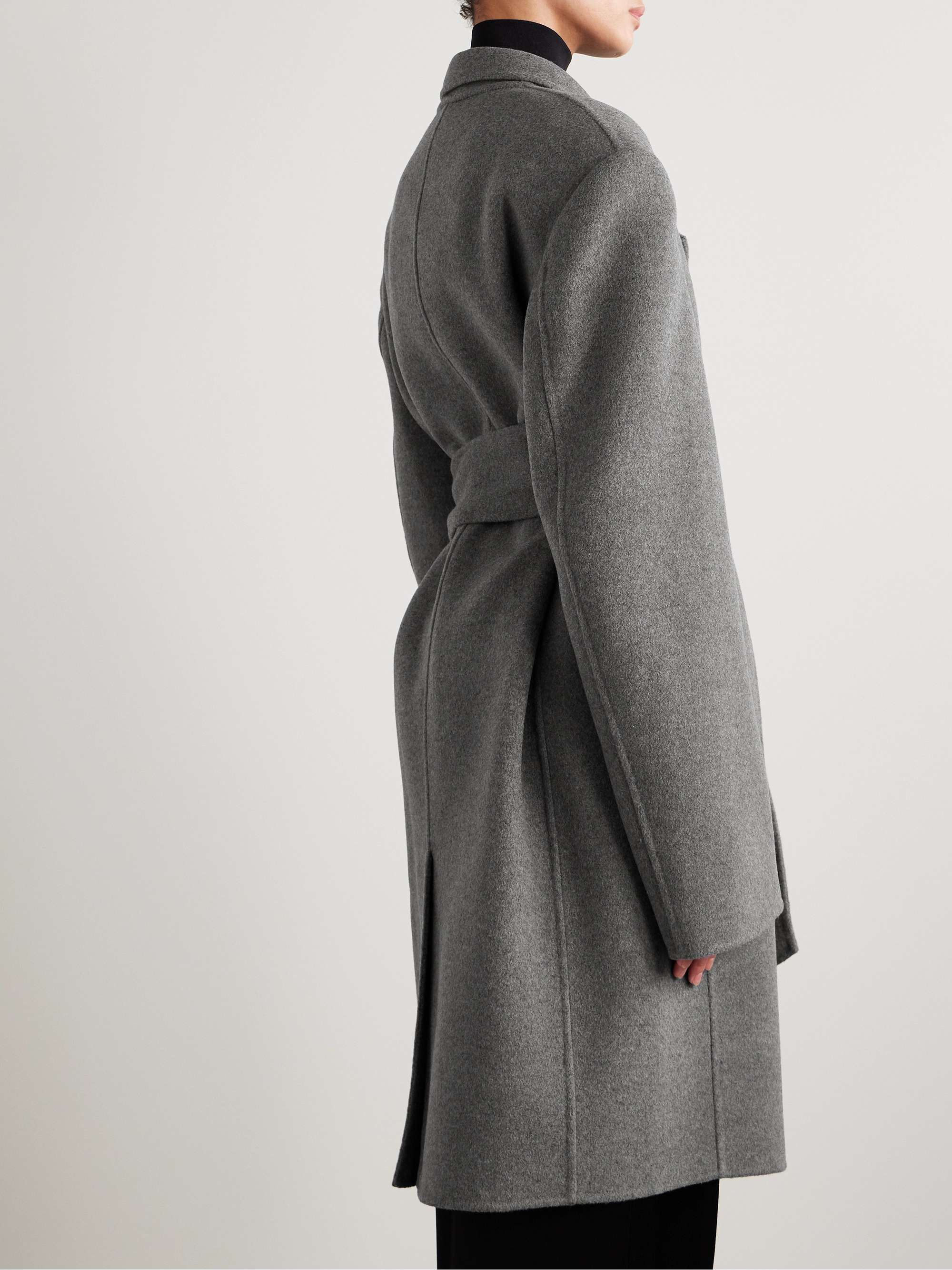 Annly belted wool-felt coat view