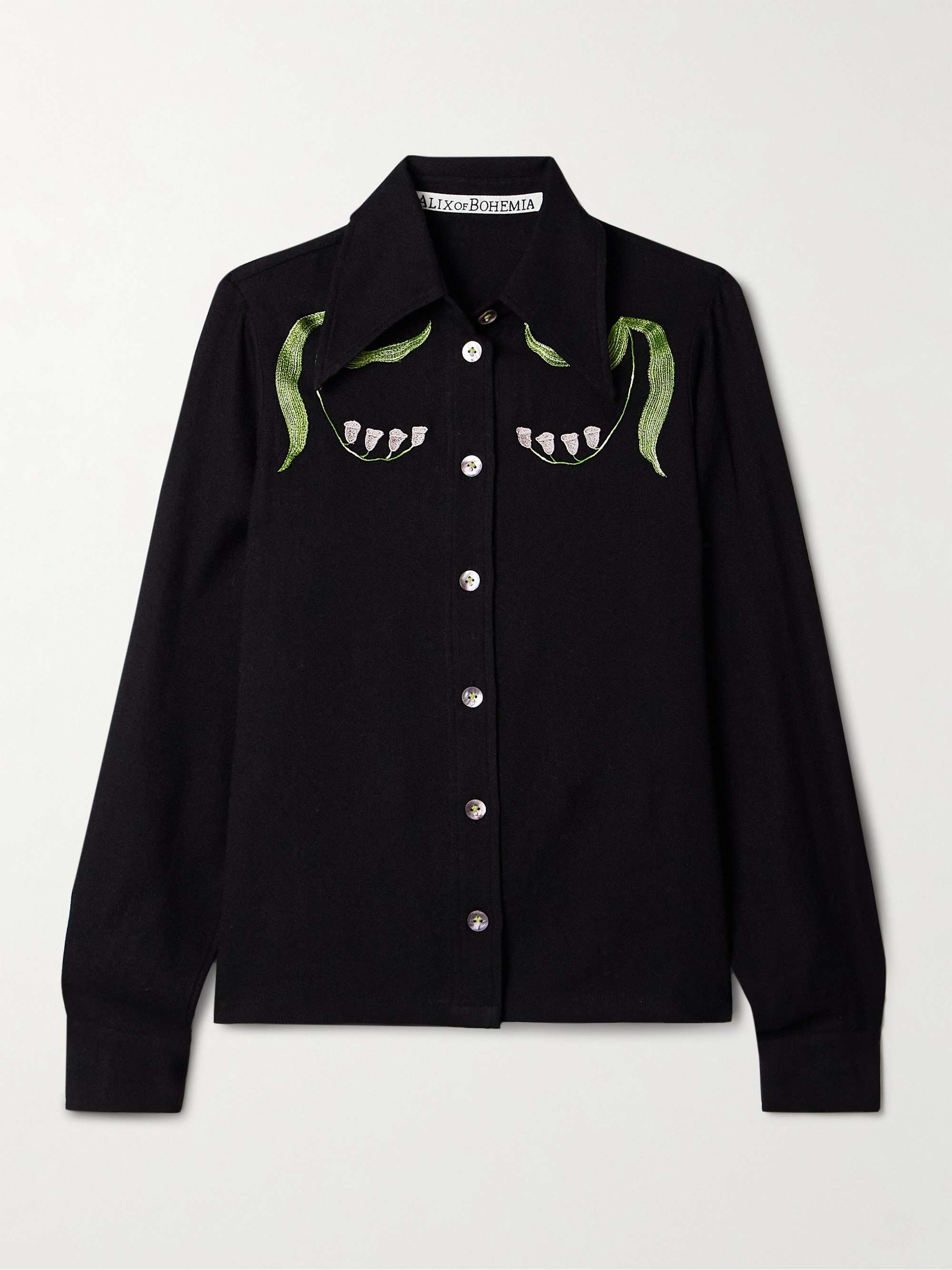 Dolly embroidered wool shirt view