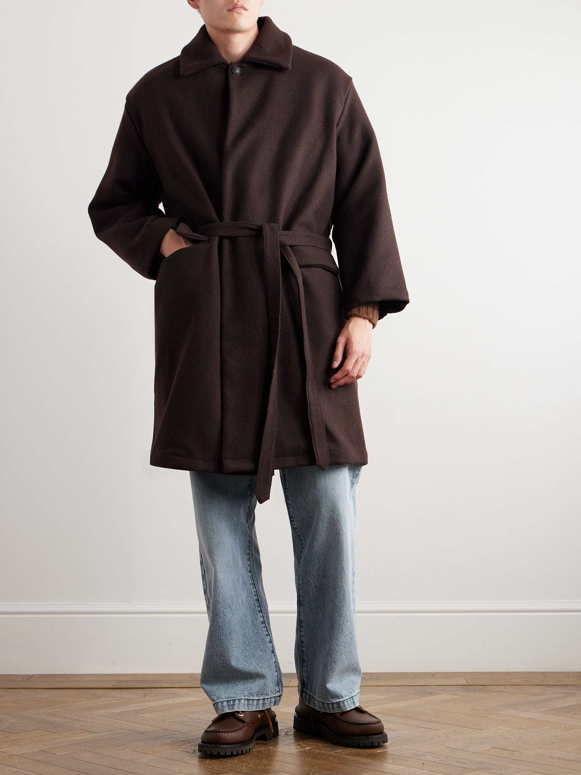 Jute Belted Alpaca-Blend Coat view