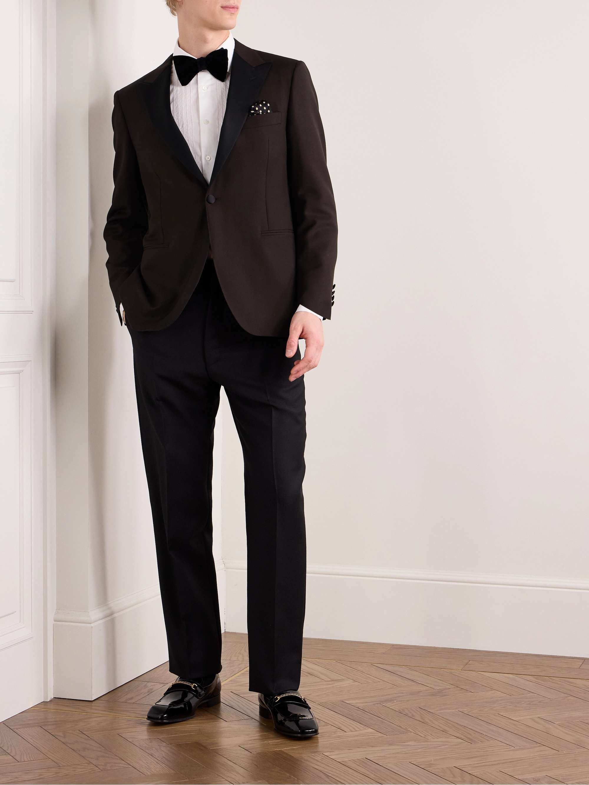 Slim-Fit Satin-Trimmed Wool Tuxedo Jacket view