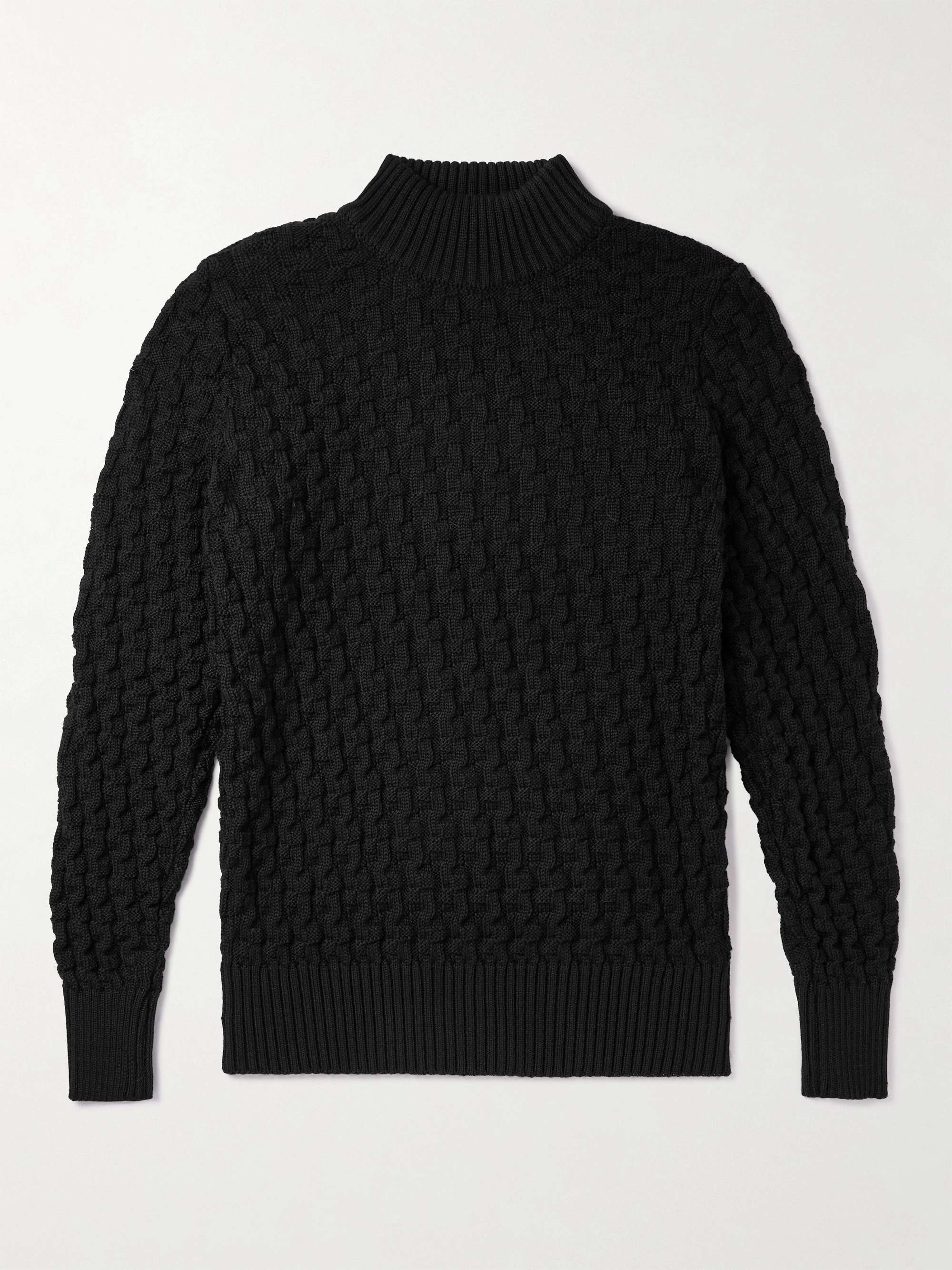 Stark Slim-Fit Cable-Knit Merino Wool Sweater view