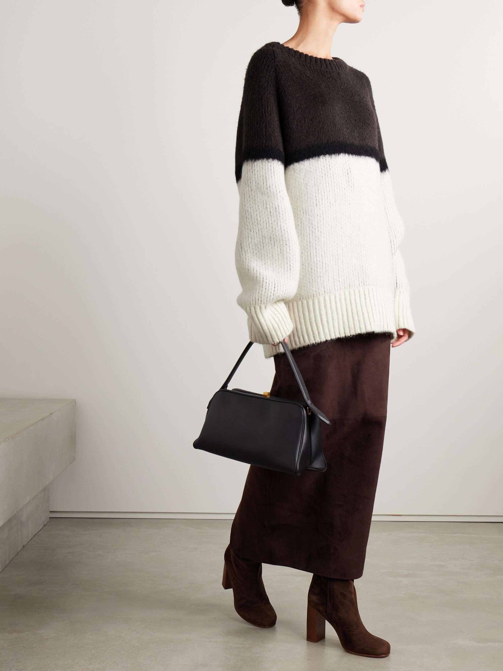 Martina oversized ribbed cashmere and mohair-blend sweater view