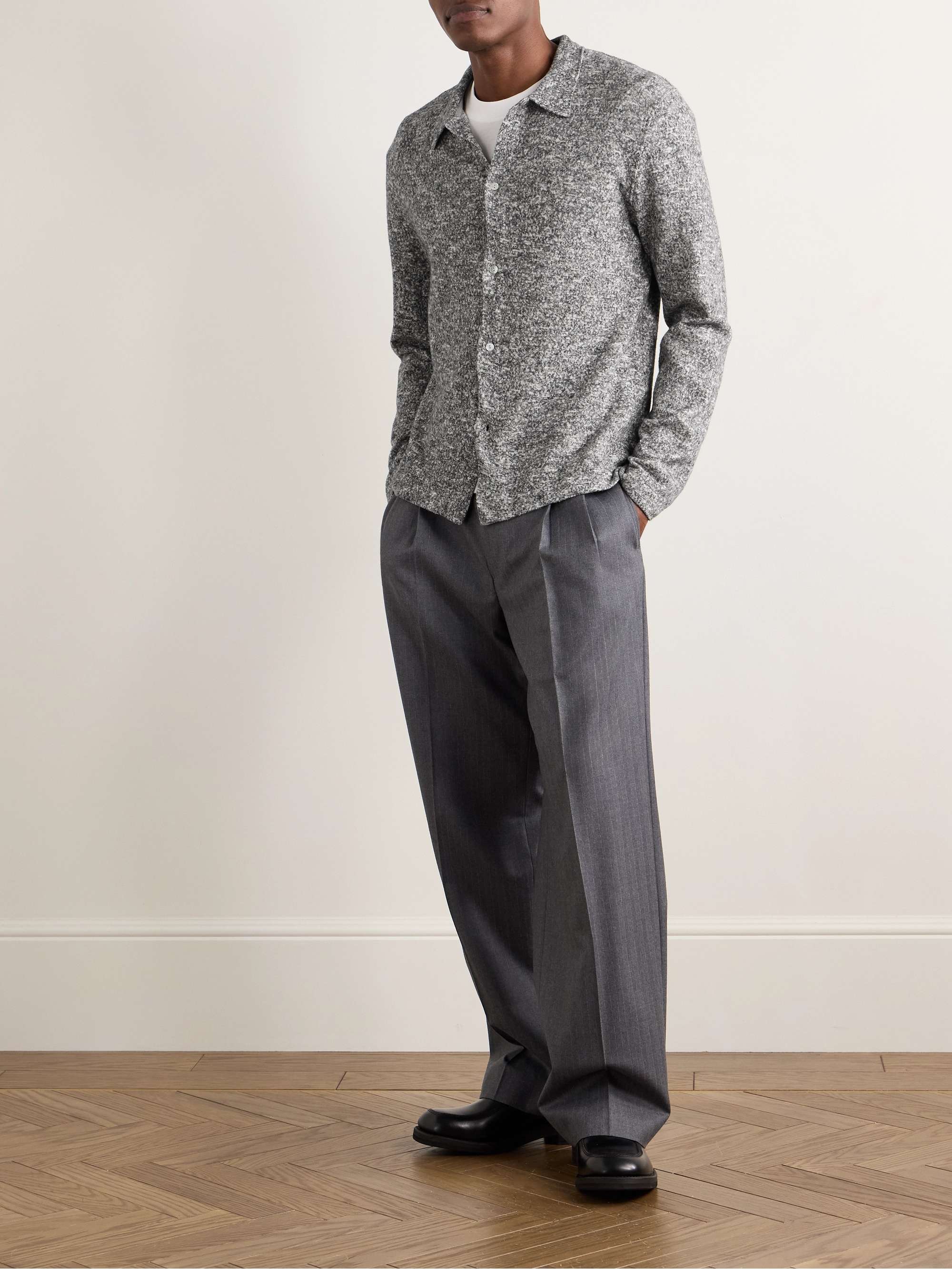 Bryan Brushed Cotton-Blend Overshirt view