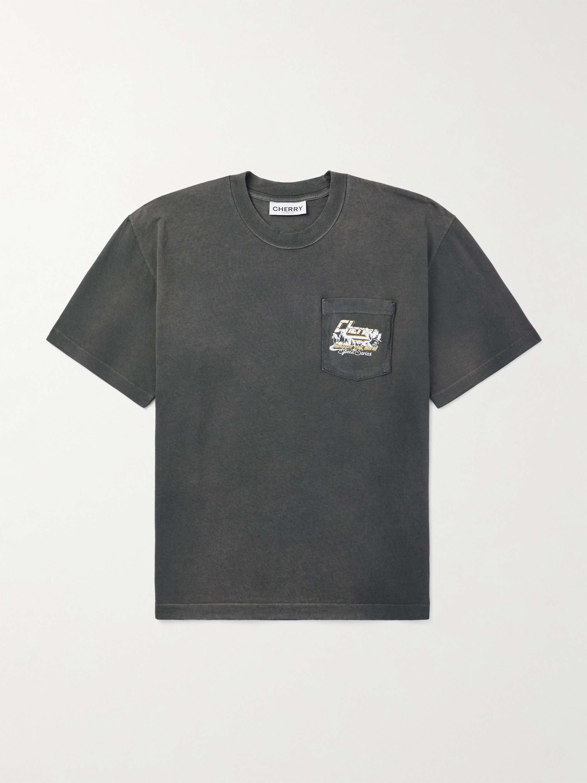 Garment-Dyed Logo-Print Cotton-Jersey T-Shirt view