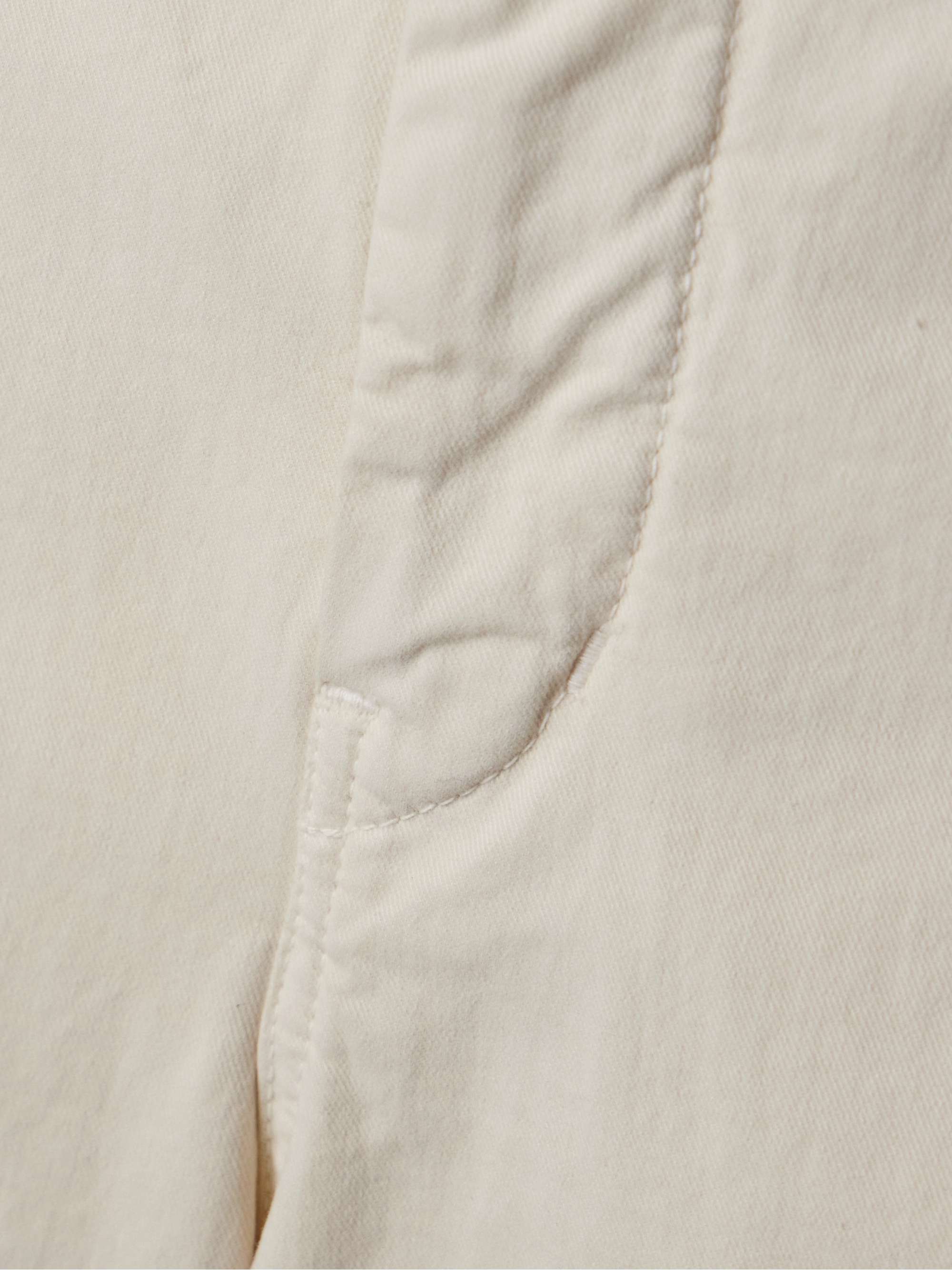 Tribeca brushed cotton-blend twill barrel-leg pants view