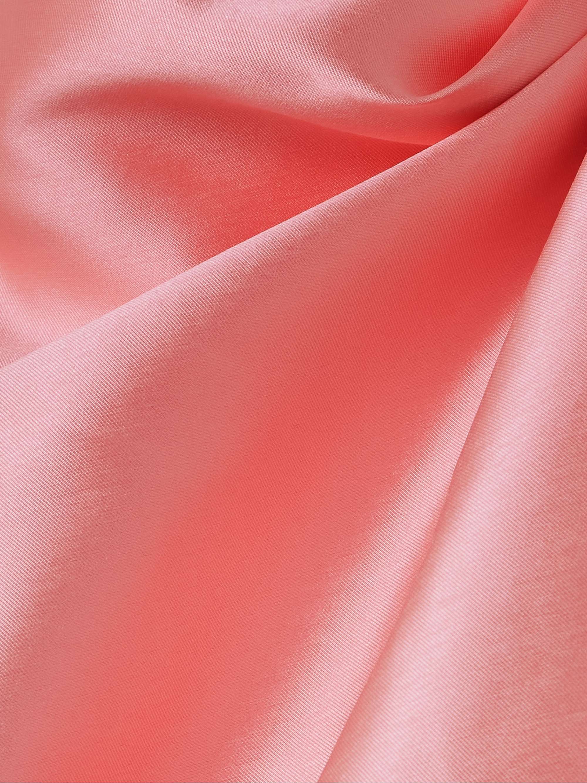 Imani strapless pleated satin-twill gown view
