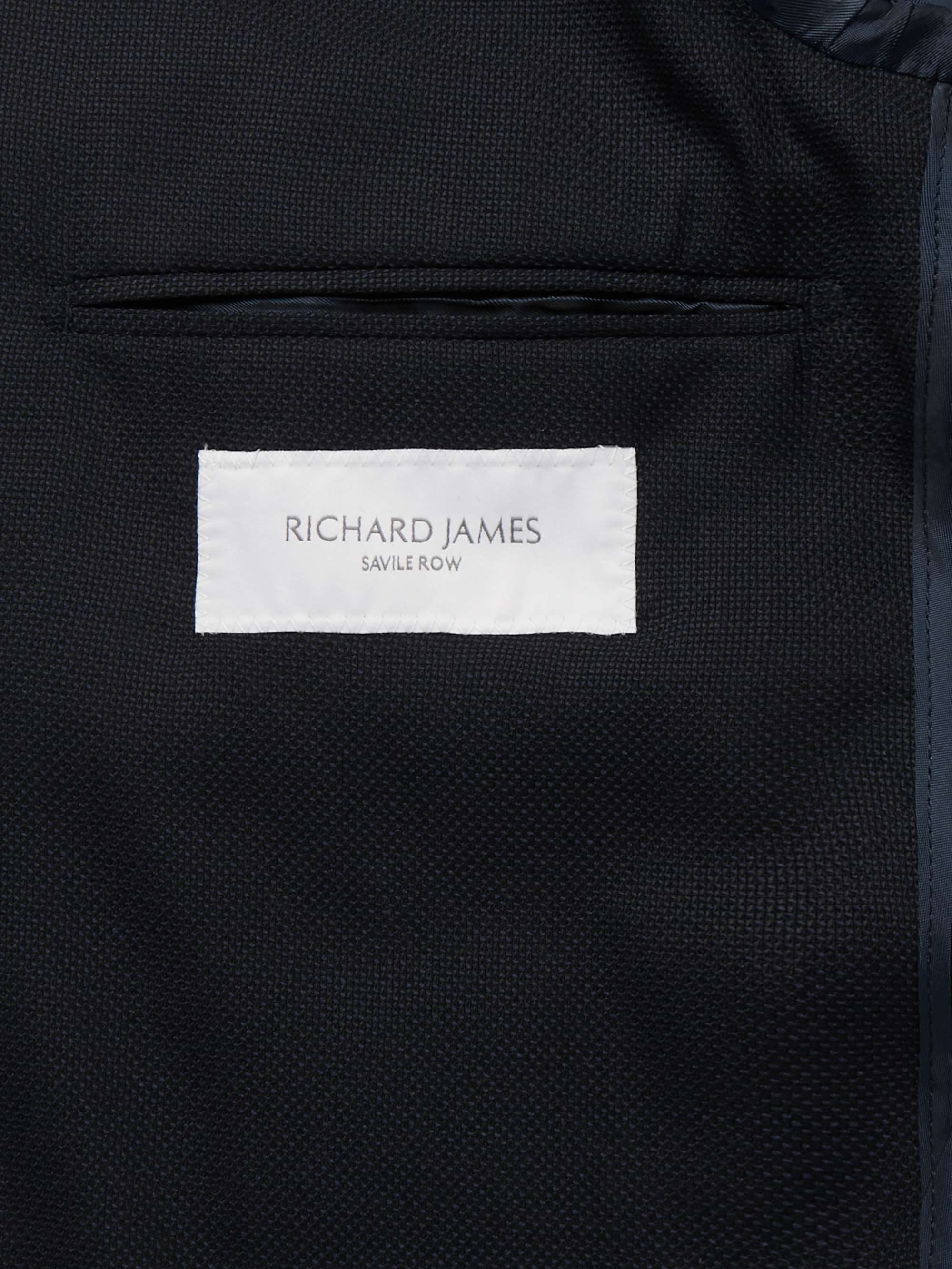 Navy Spirit Slim-Fit Wool-Hopsack Blazer view