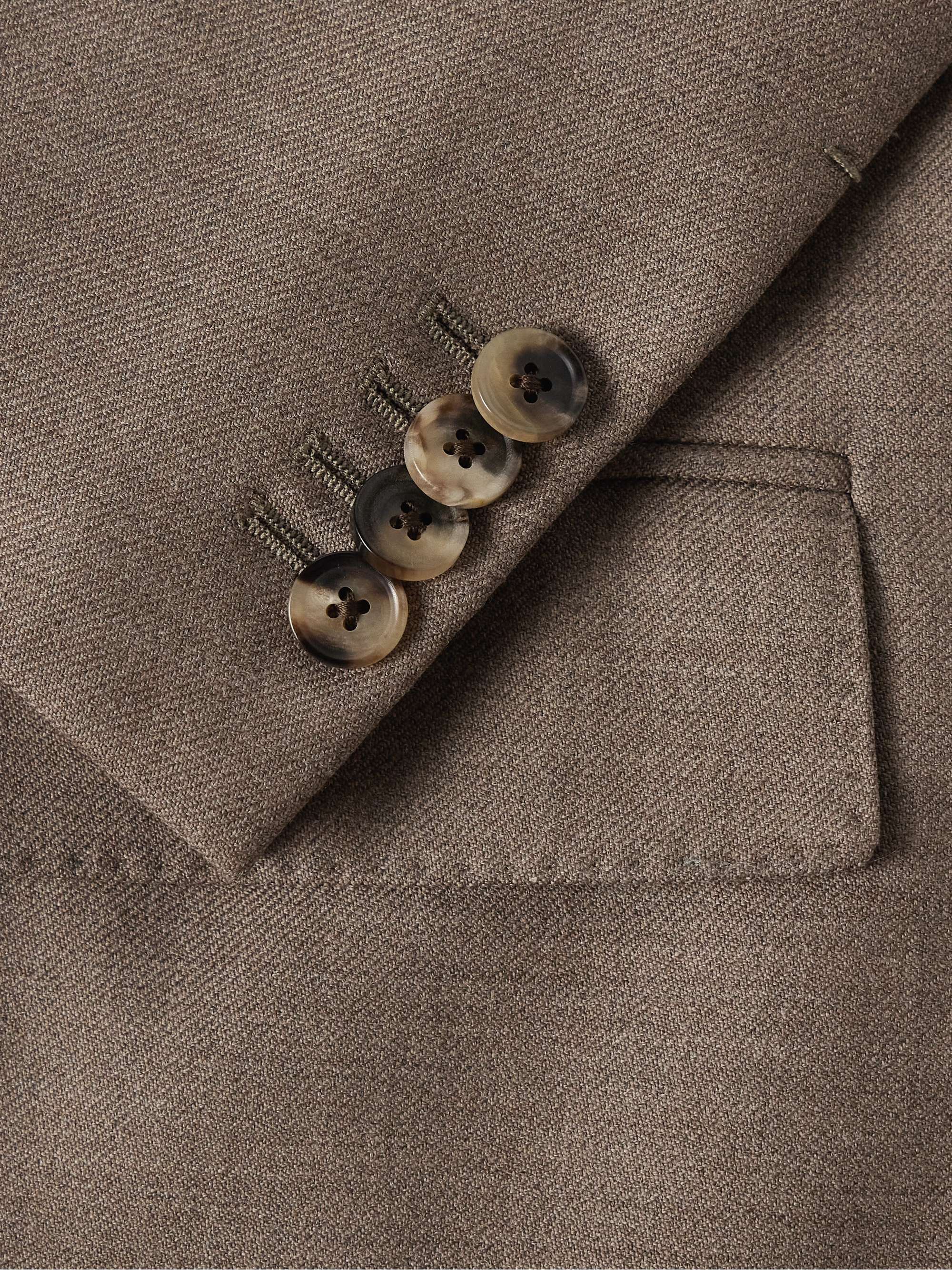Double-Breasted Virgin Wool-Twill Suit Jacket view