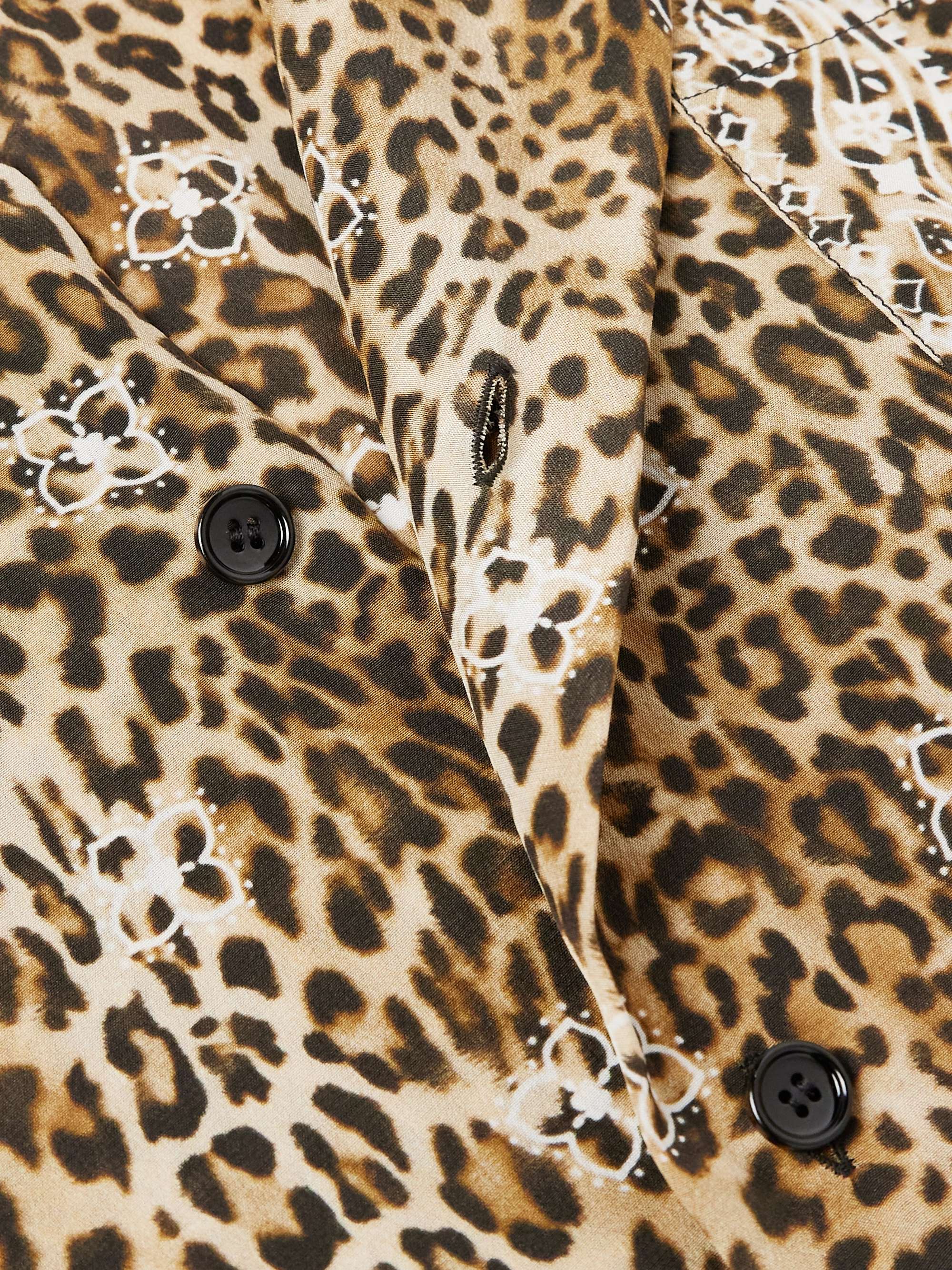 Camp-Collar Bandana and Leopard-Print Silk Shirt view