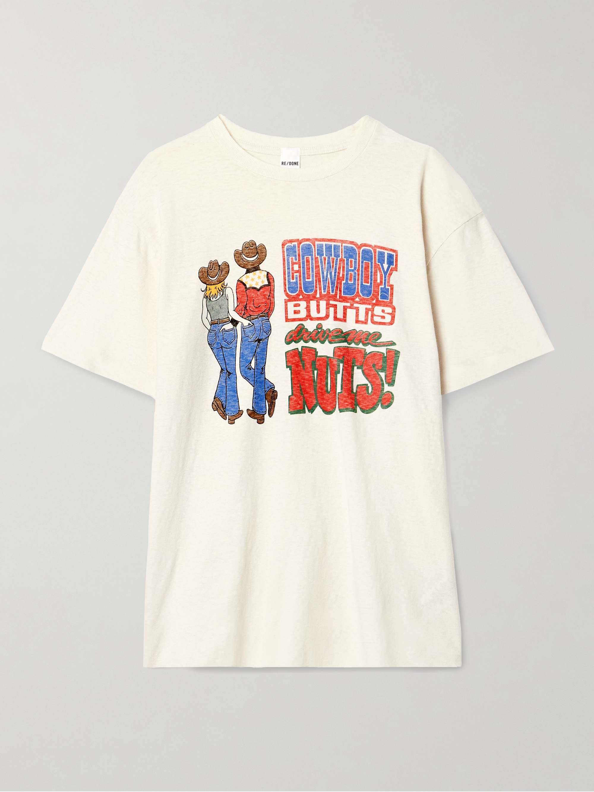 Boyfriend printed cotton-jersey T-shirt view