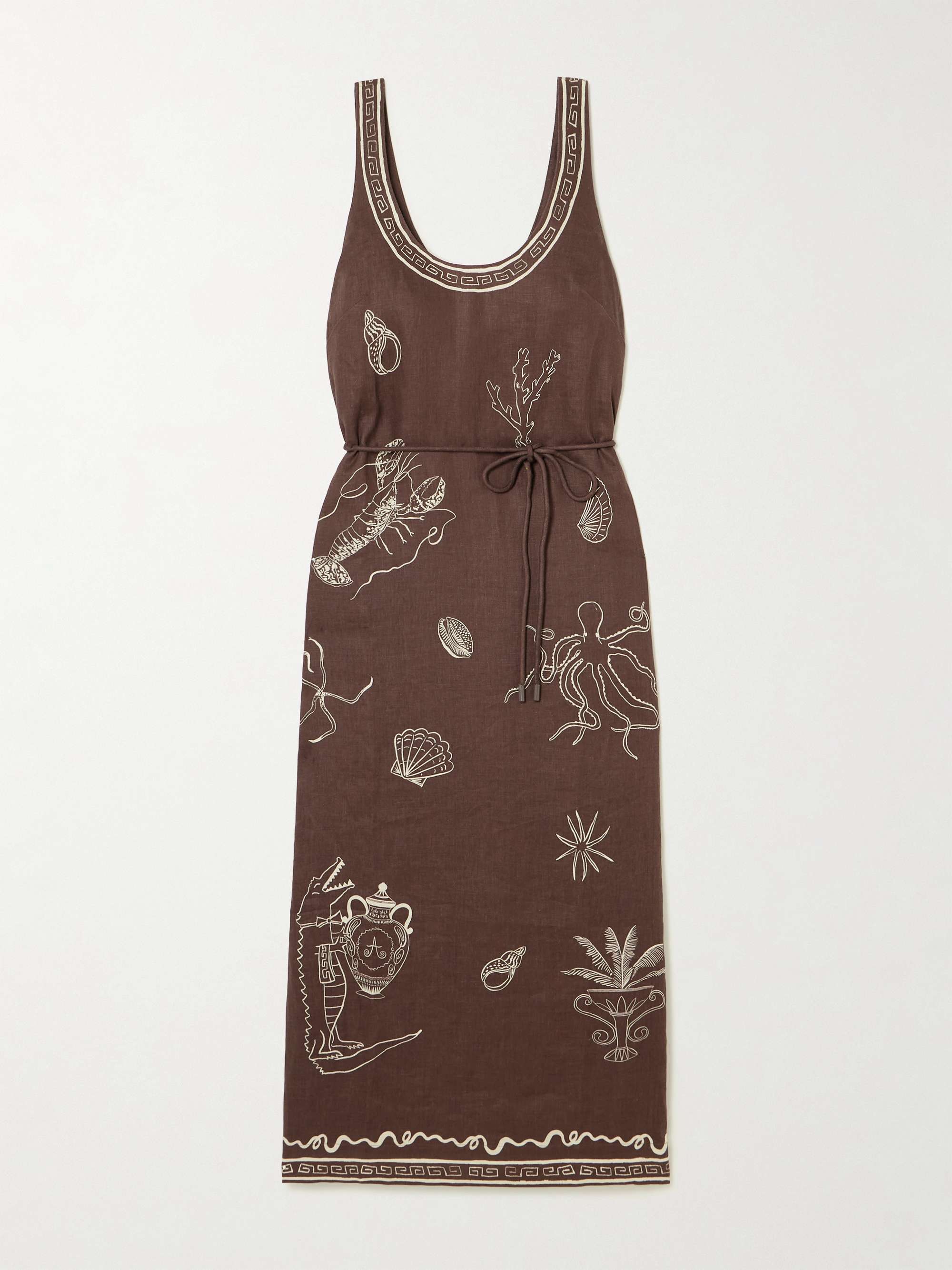+ Sam Pauletto Sammy belted printed linen midi dress view