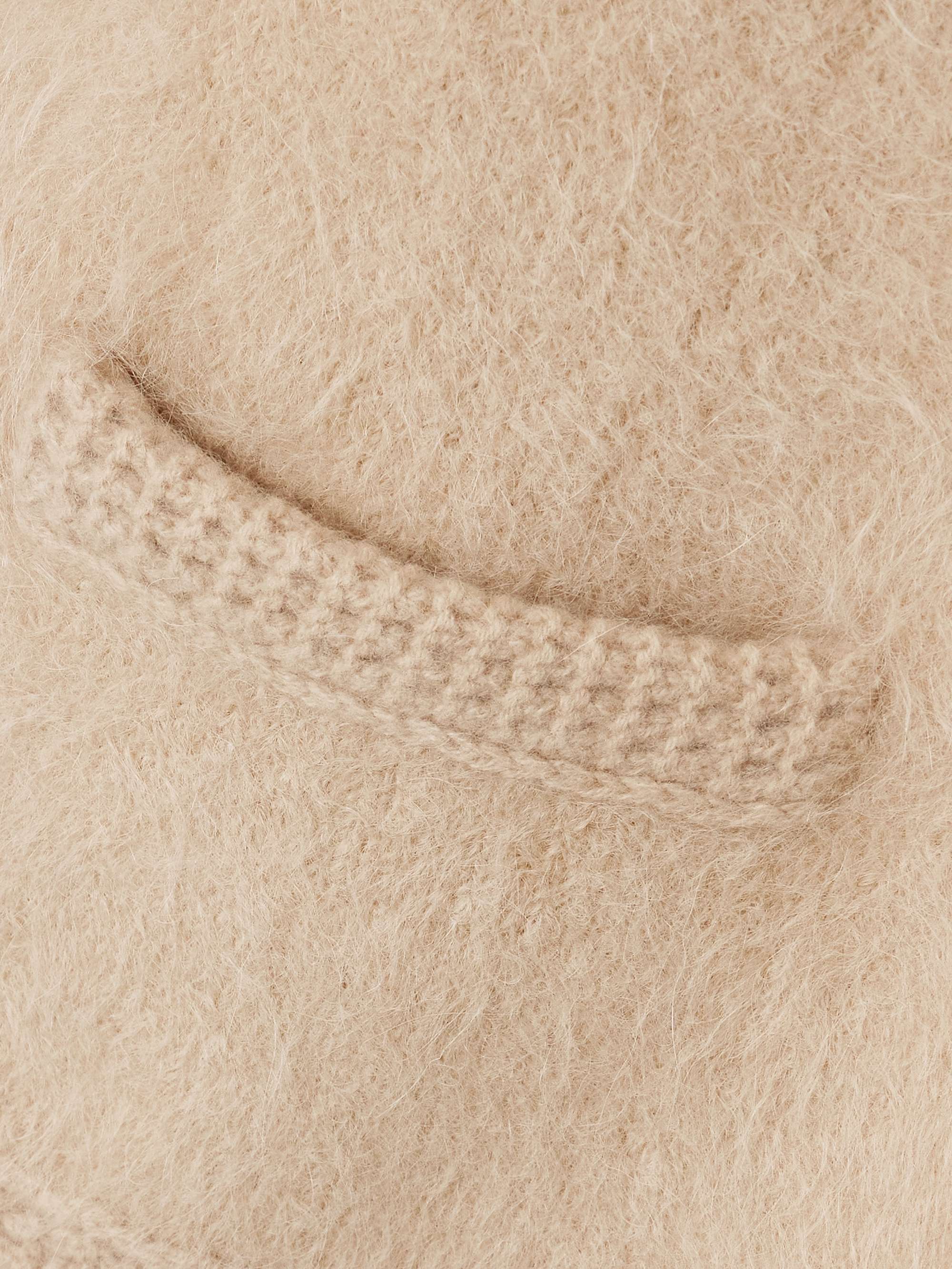 Brushed wool-blend cardigan view