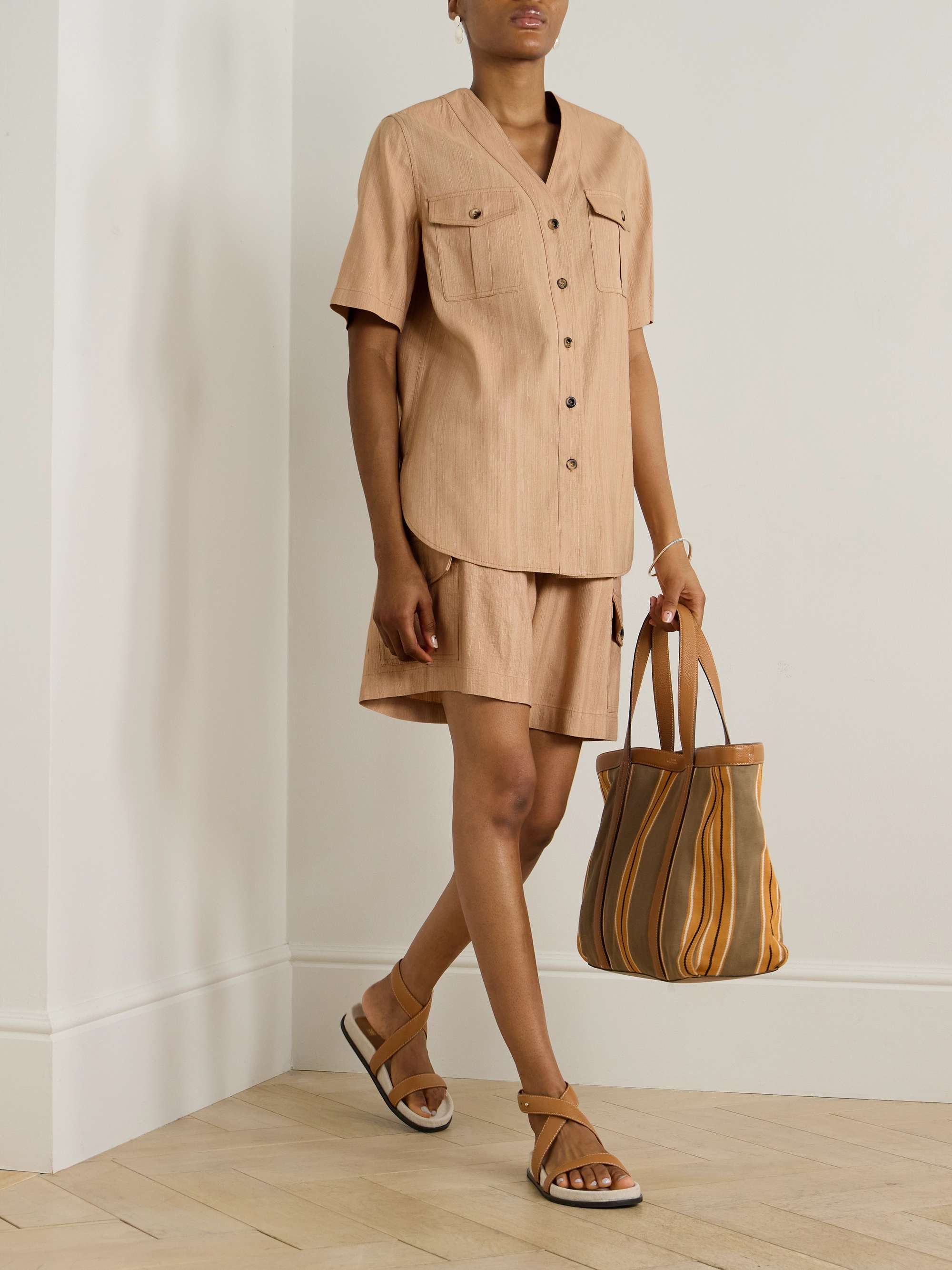 Textured-silk shirt view
