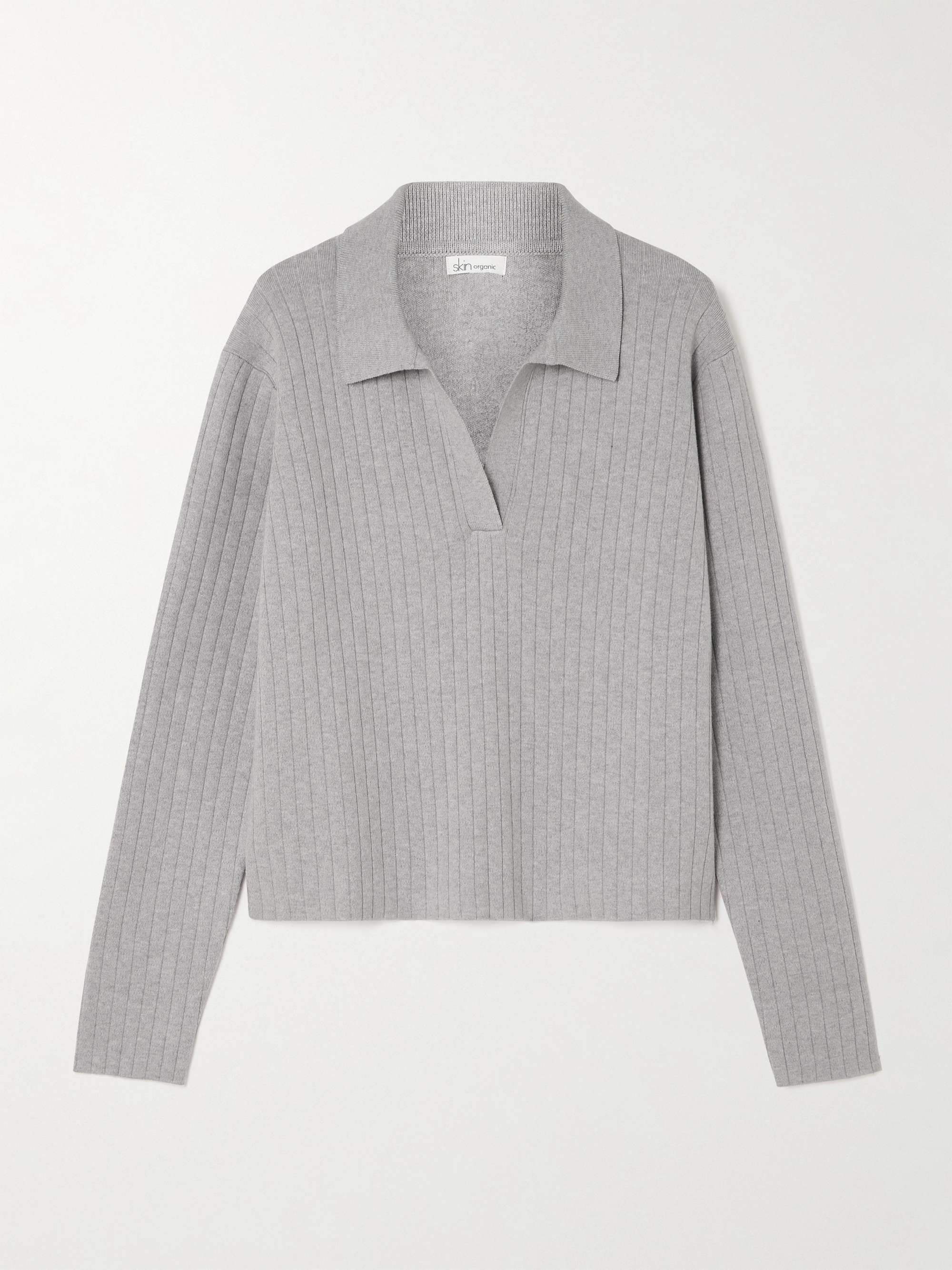 Milan ribbed organic cotton and cashmere-blend sweater view