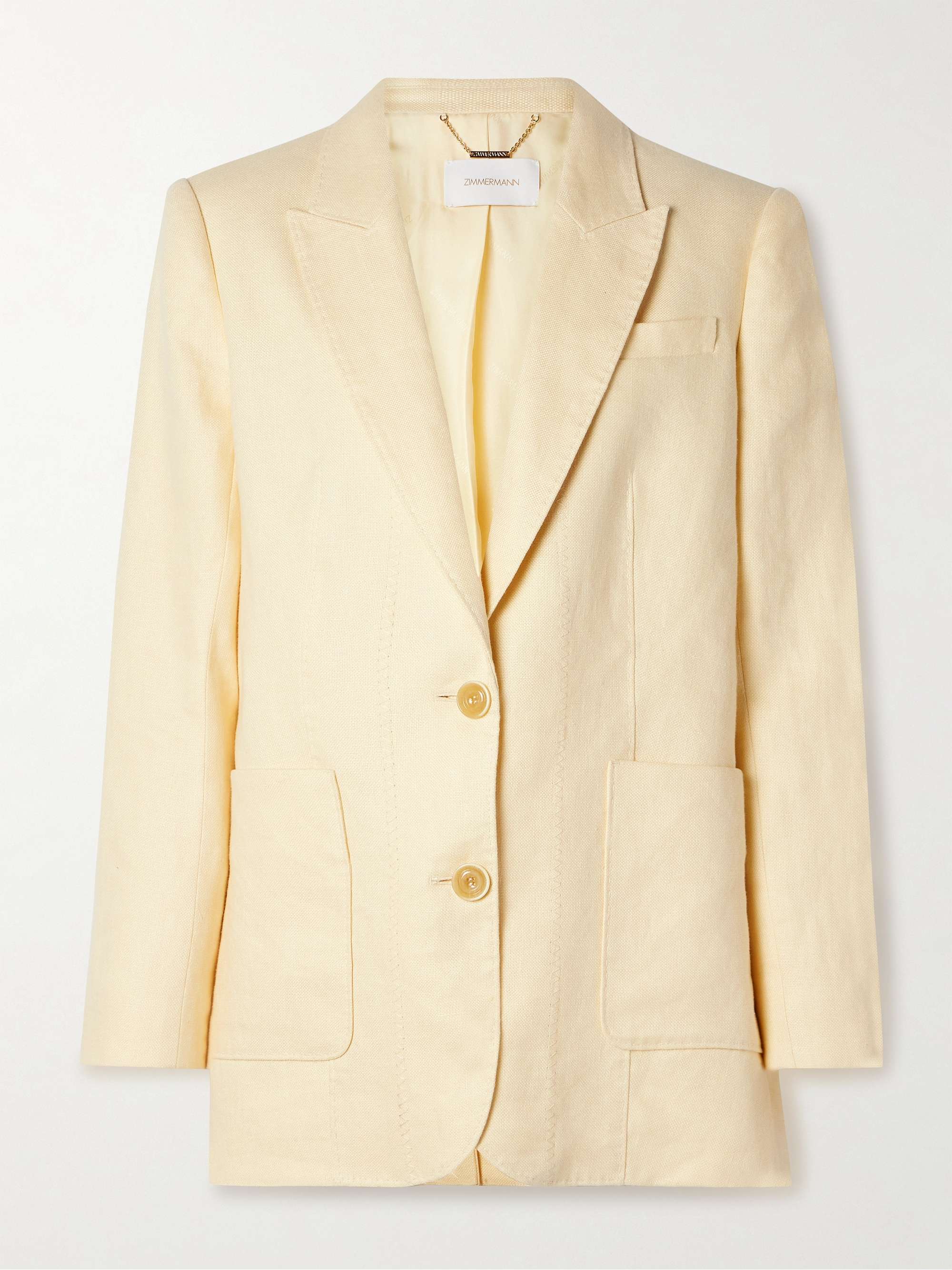 Illuminate linen blazer view