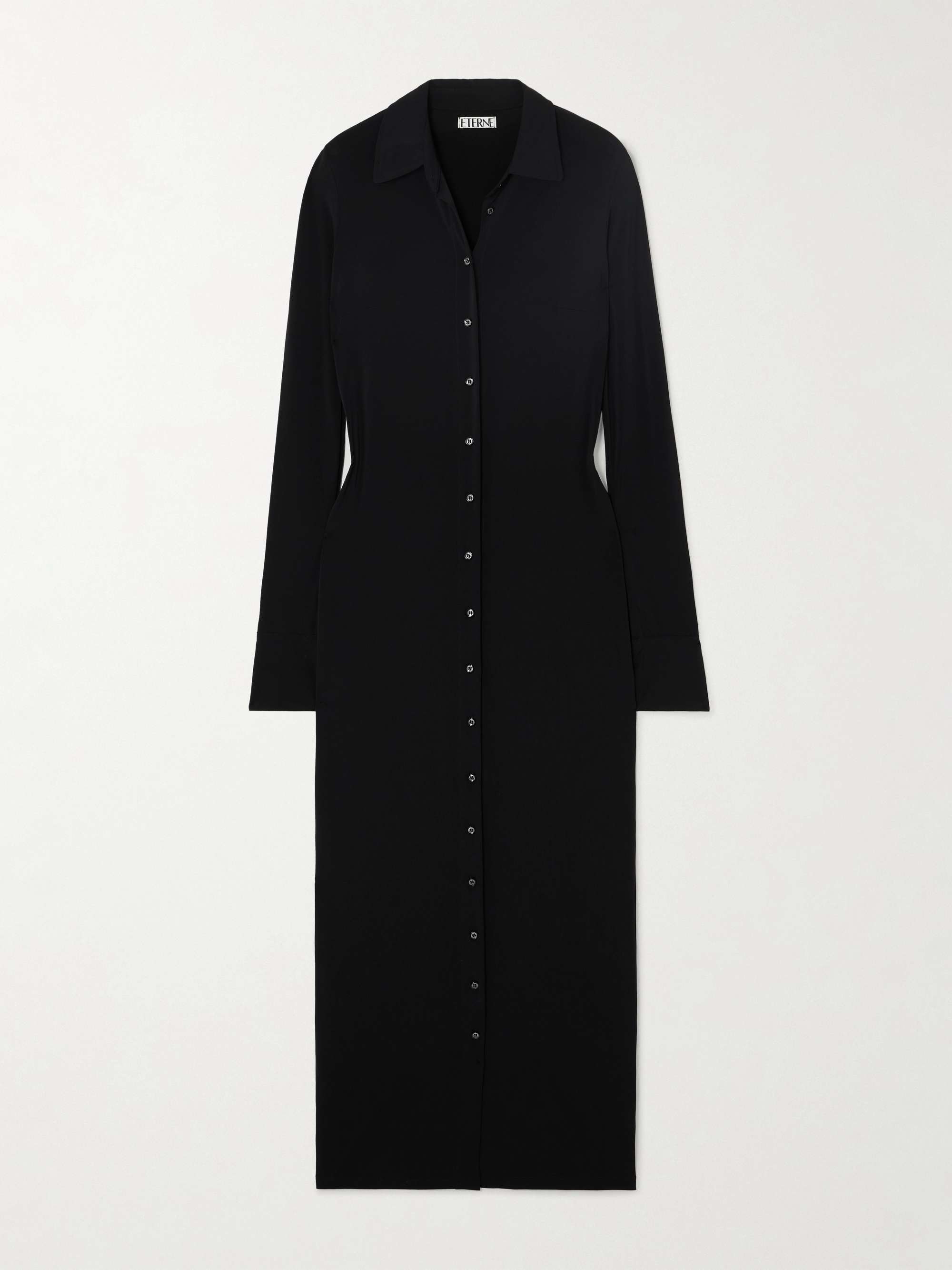 Georgia matte-jersey maxi shirt dress view