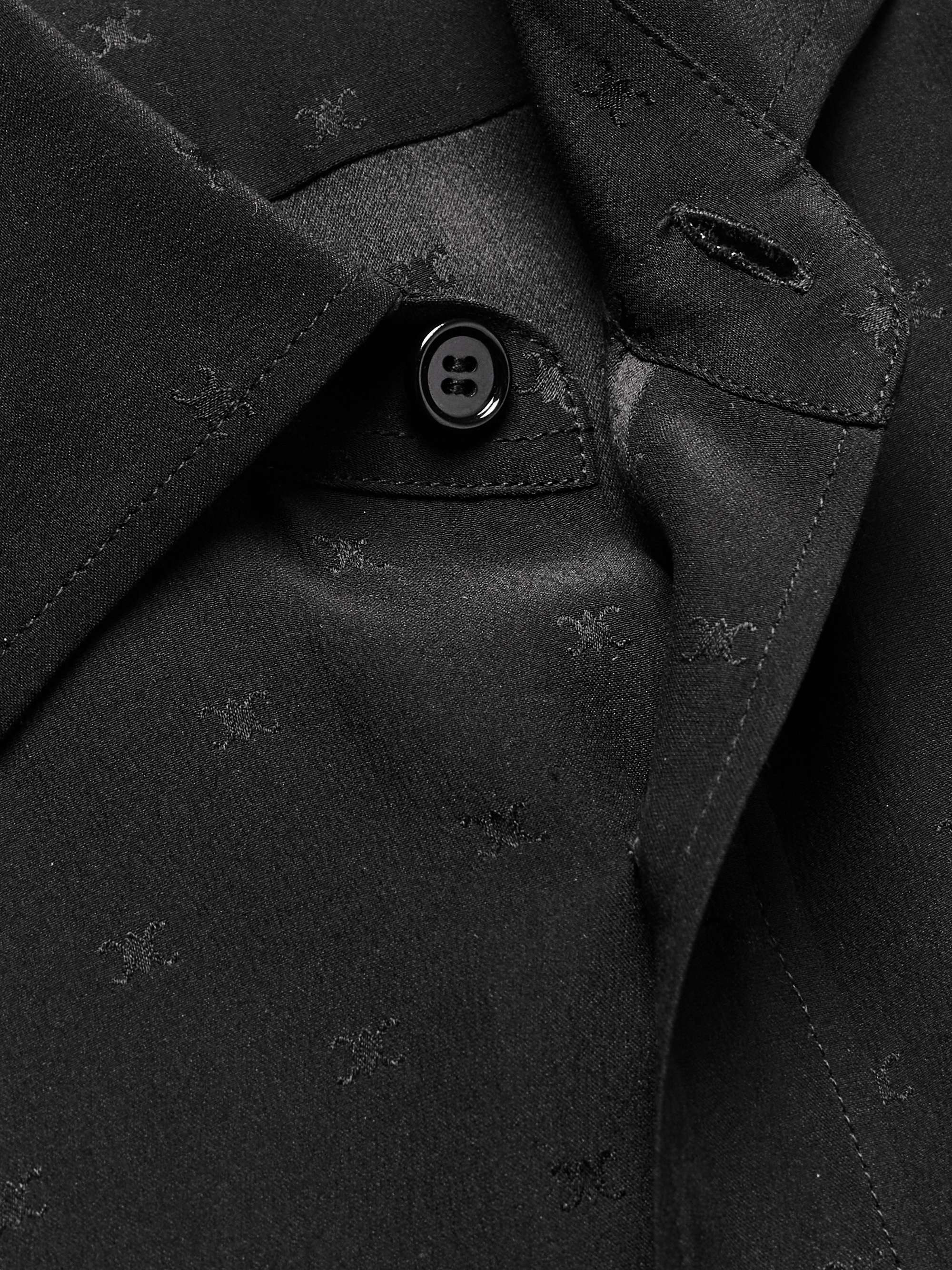 Silk-Satin Jacquard Shirt view