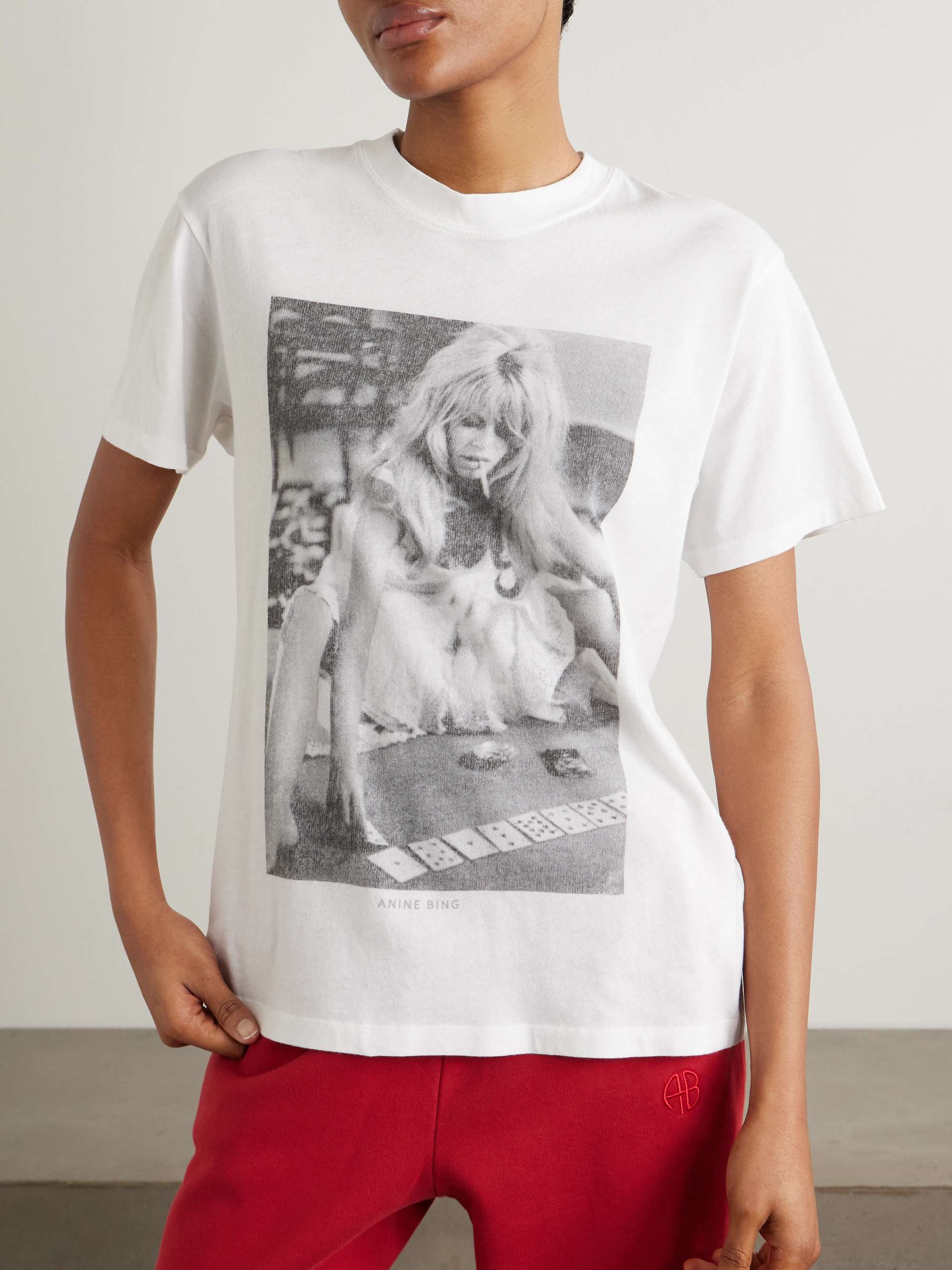 Lili printed cotton-jersey T-shirt view