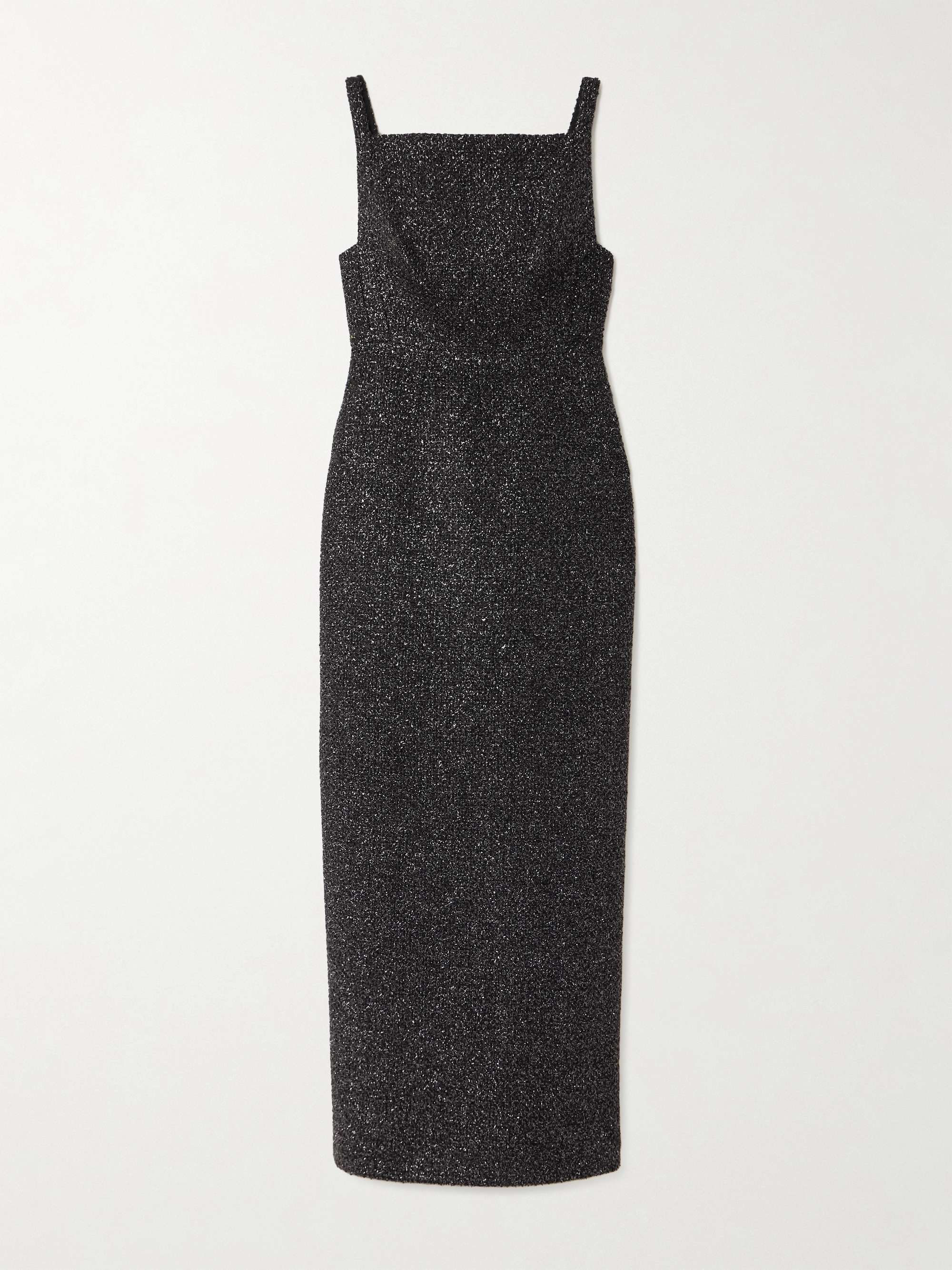Karolyn open-back metallic tweed maxi dress view