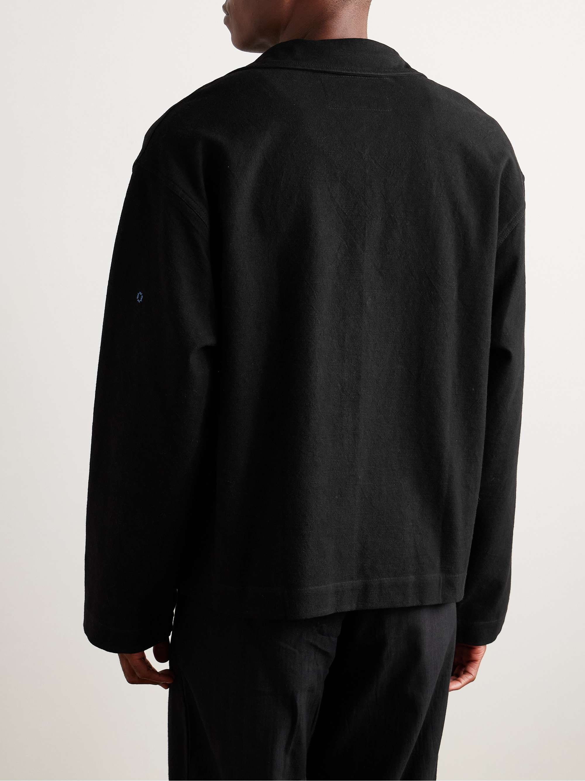 Short on Time Logo-Embroidered Organic Cotton Jacket view