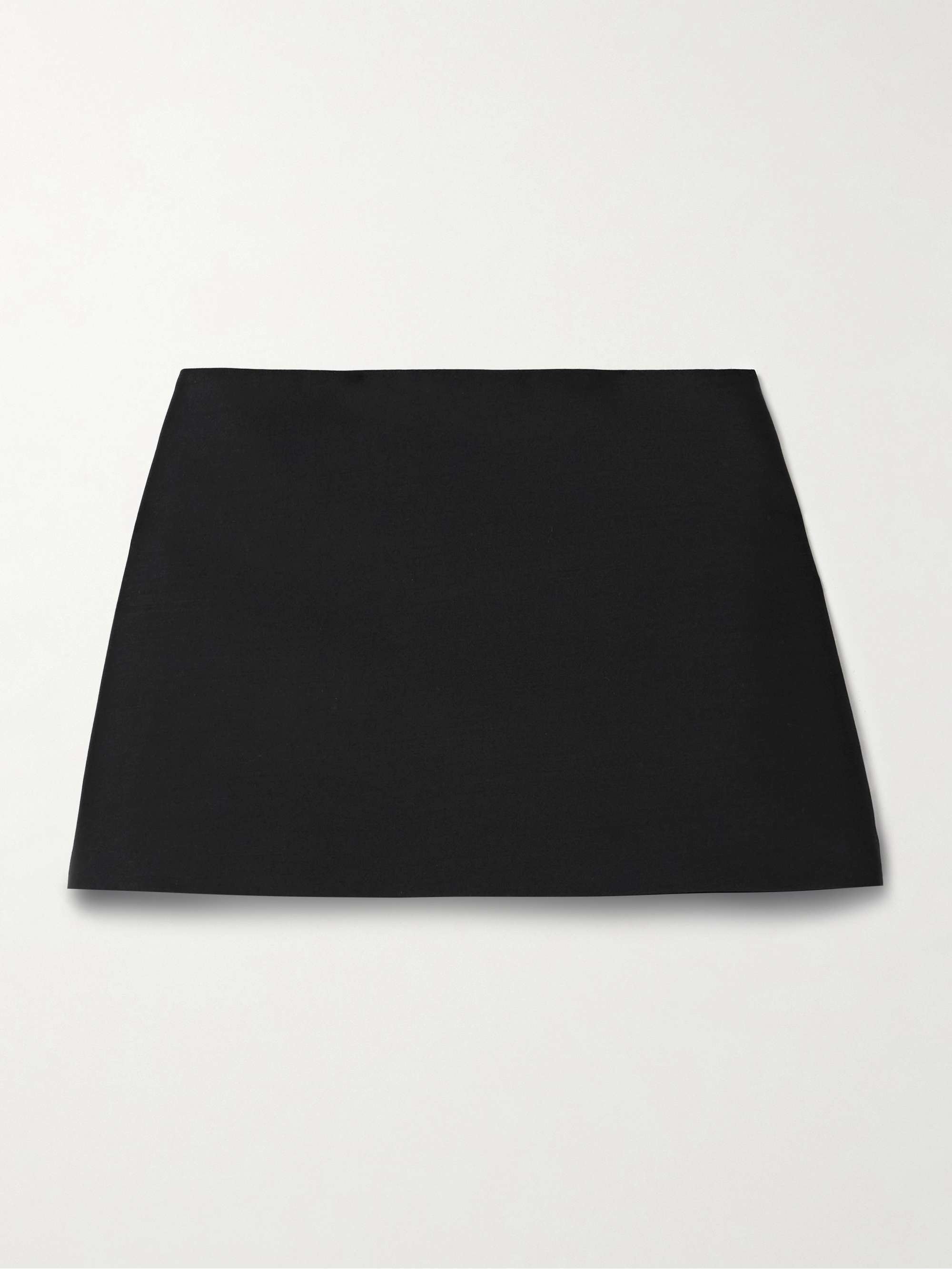 Jett wool and silk-blend faille mini skirt view