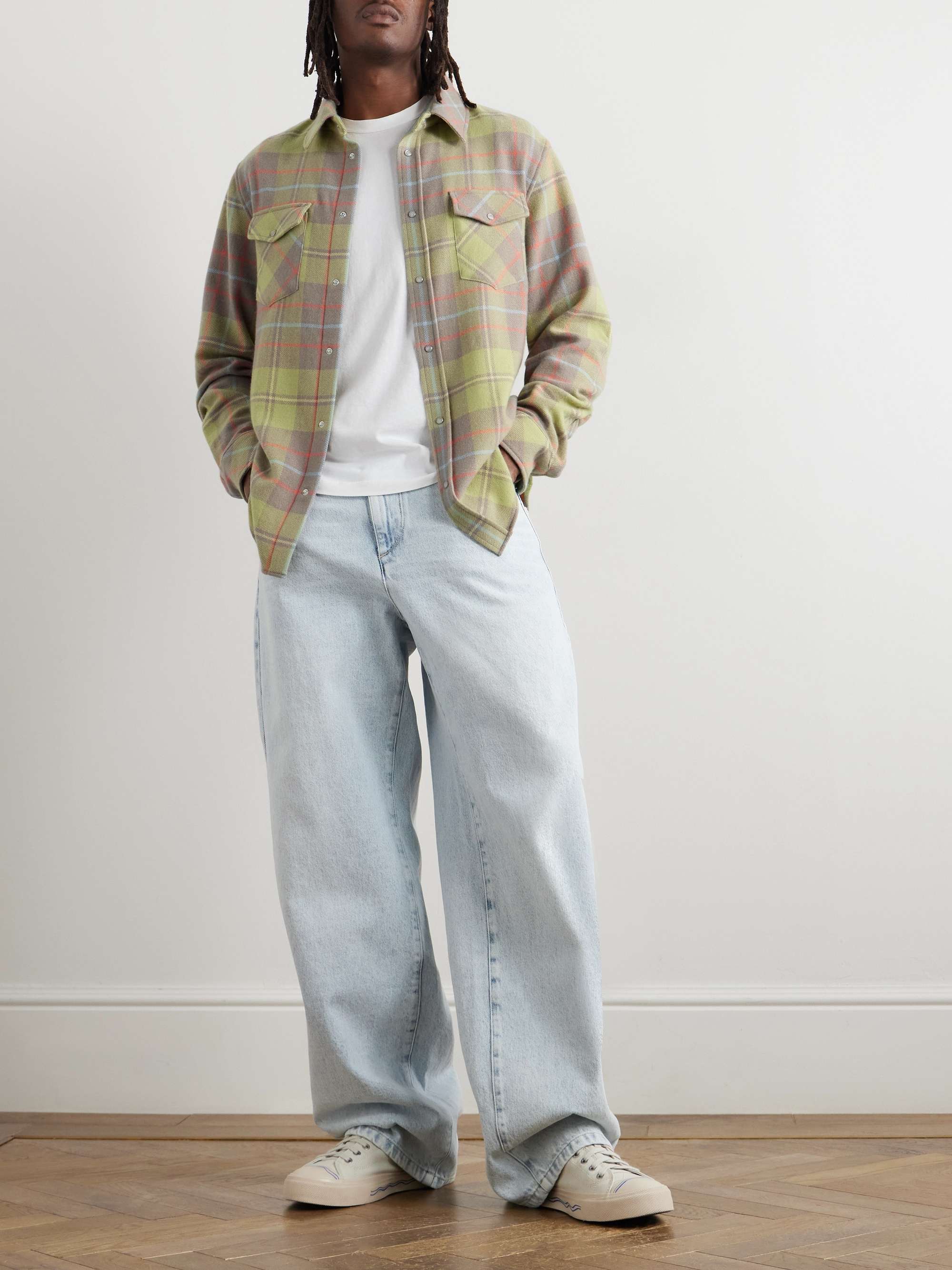 Earth Checked Cashmere Shirt view